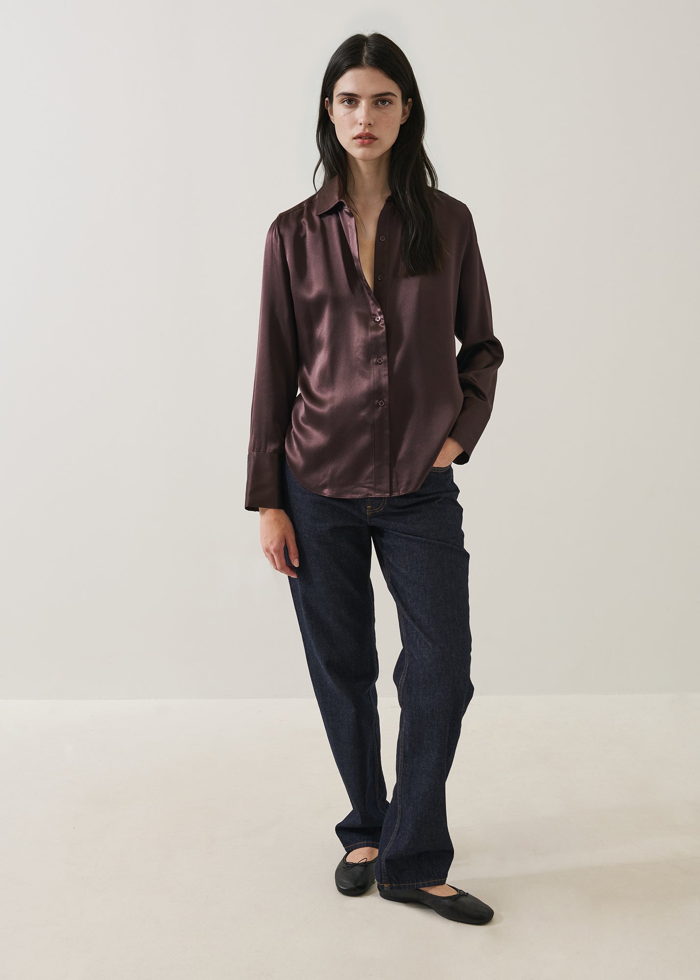 Silk Satin Relaxed Shirt - PATRICK ASSARAF