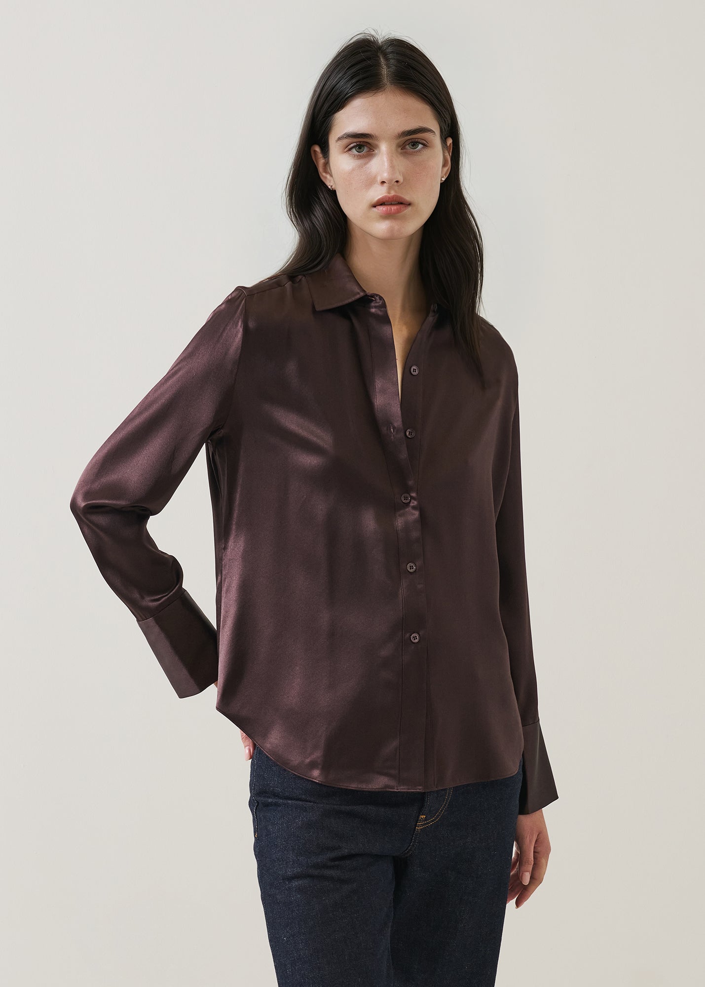 Silk Satin Relaxed Shirt - PATRICK ASSARAF
