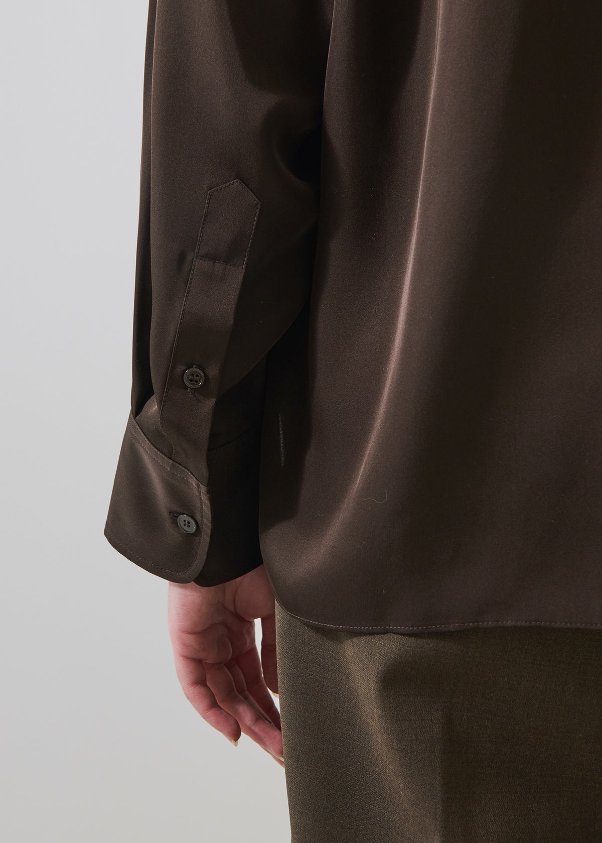 Silk Boyfriend Pocket Shirt