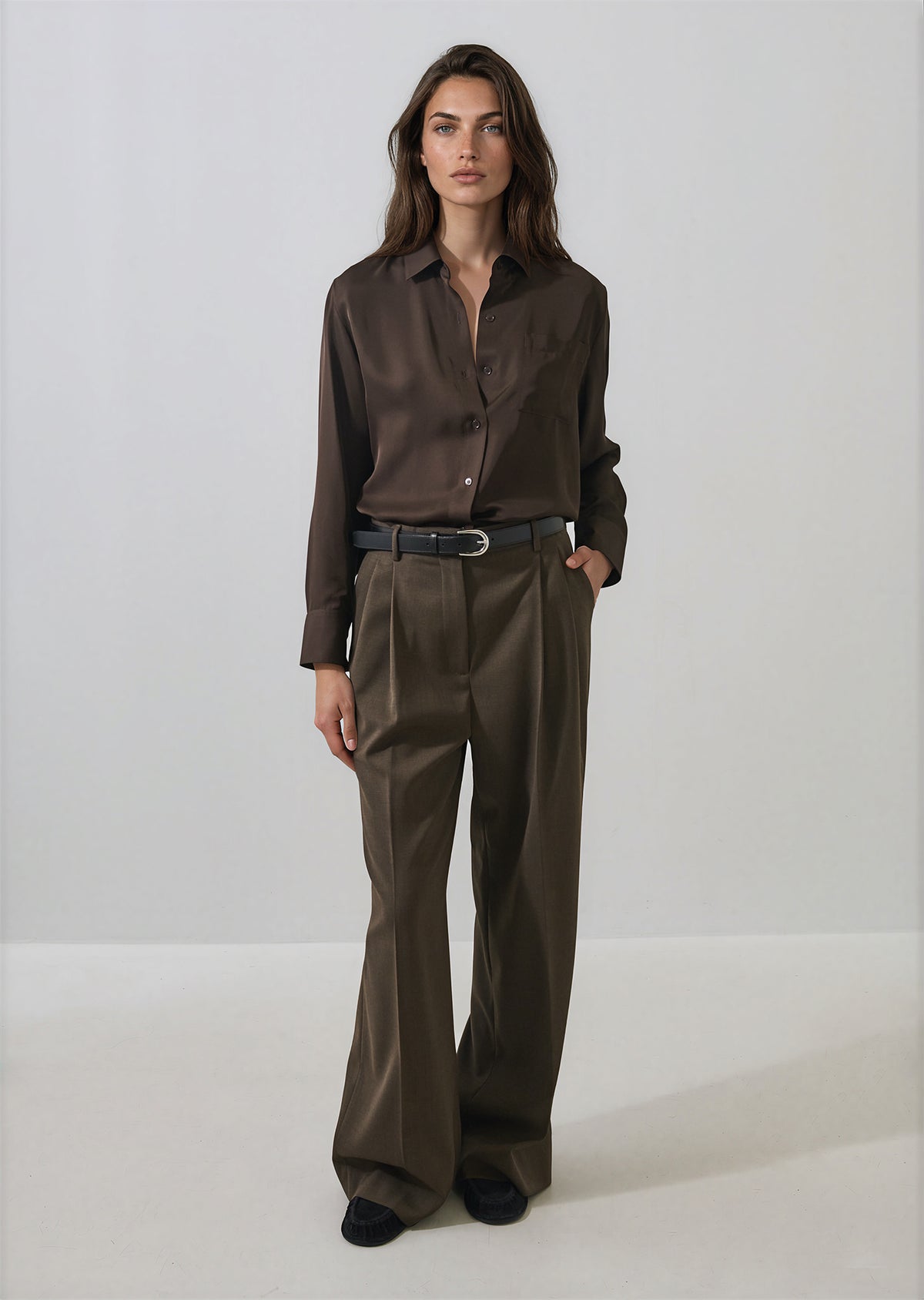 Silk Boyfriend Pocket Shirt