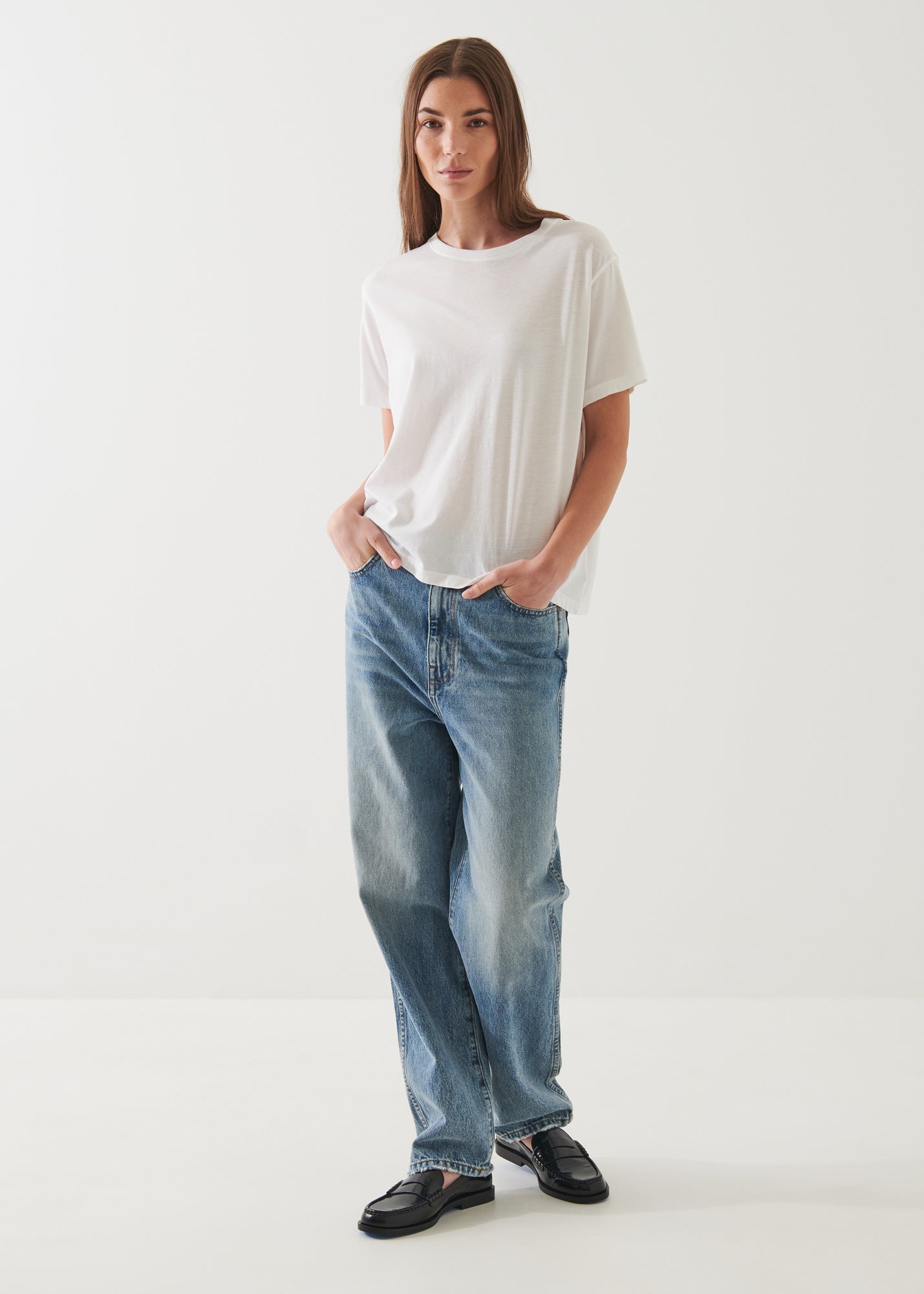 LIGHTWEIGHT PIMA COTTON BOYFRIEND T-SHIRT | PATRICK ASSARAF.