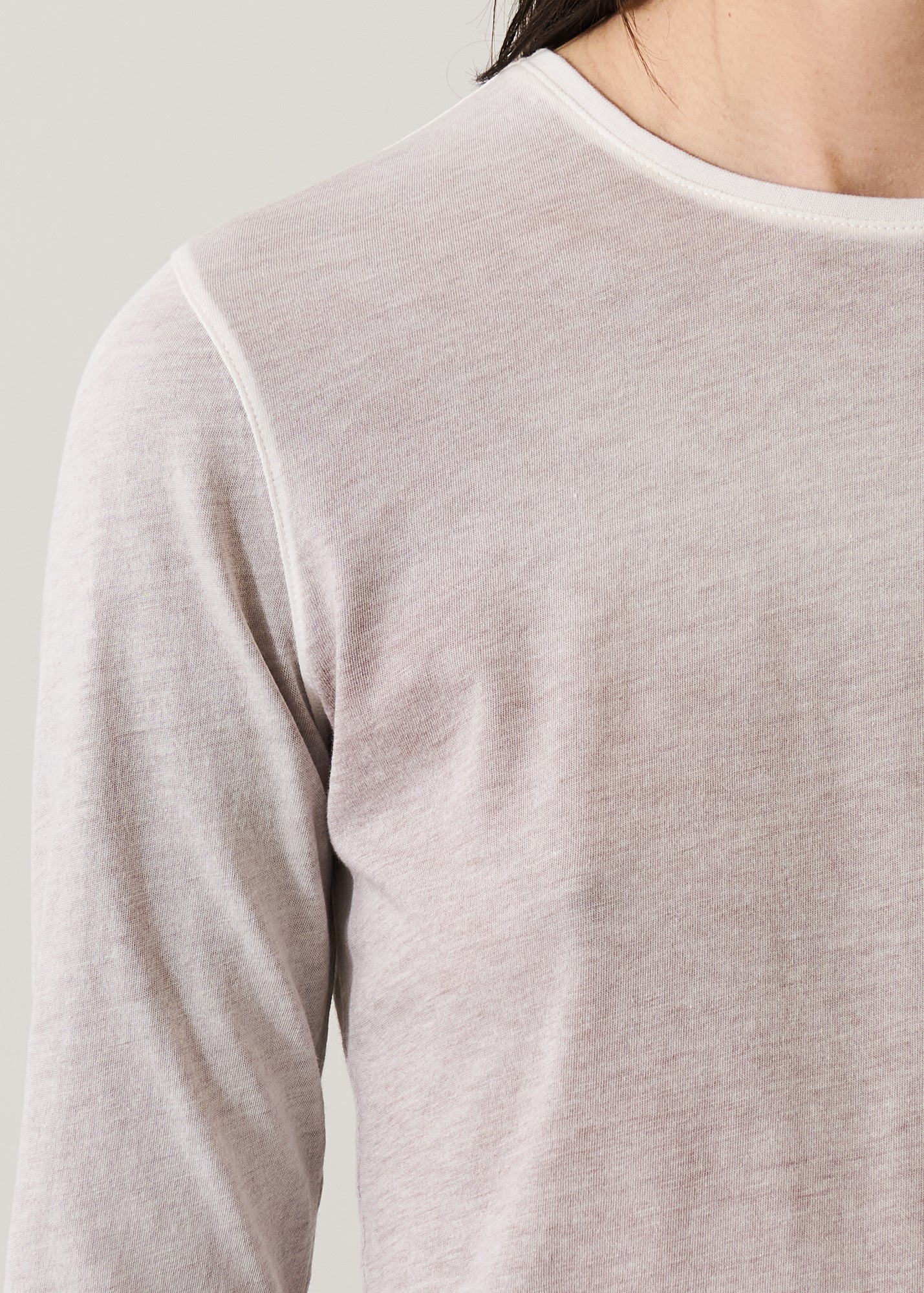 Reverse Spray Lightweight Pima Cotton Slim T-Shirt