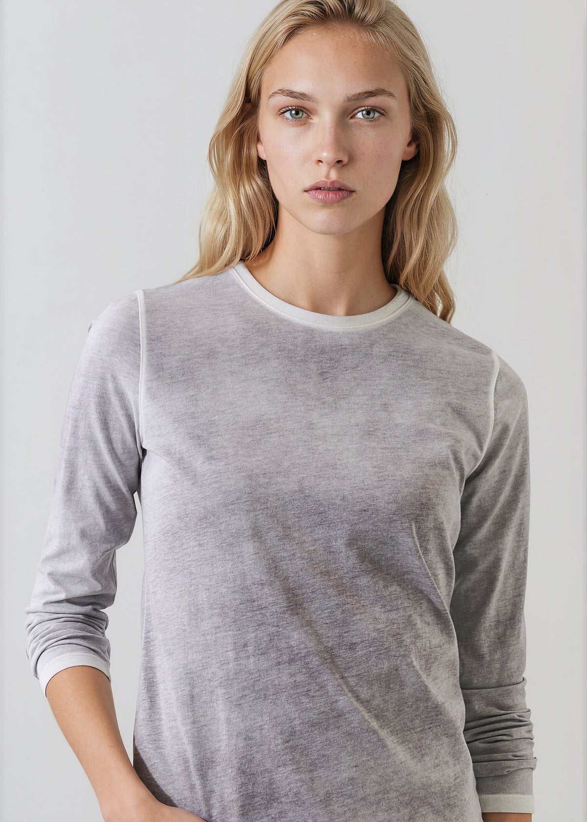 Reverse Spray Lightweight Pima Cotton Crewneck T-Shirt - PATRICK ASSARAF