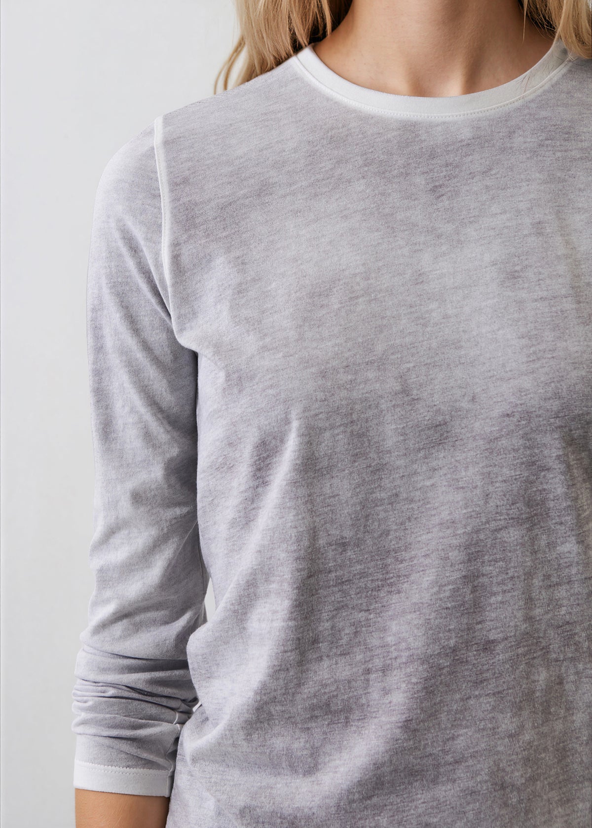 Reverse Spray Lightweight Pima Cotton Crewneck T-Shirt - PATRICK ASSARAF