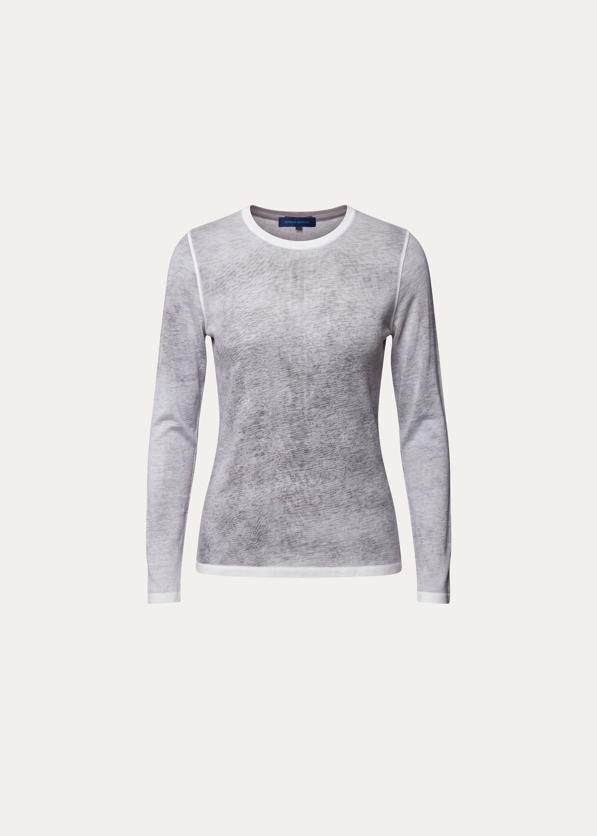 Reverse Spray Lightweight Pima Cotton Crewneck T-Shirt - PATRICK ASSARAF