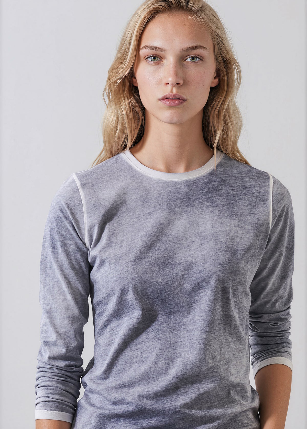 Reverse Spray Lightweight Pima Cotton Crewneck T-Shirt - PATRICK ASSARAF