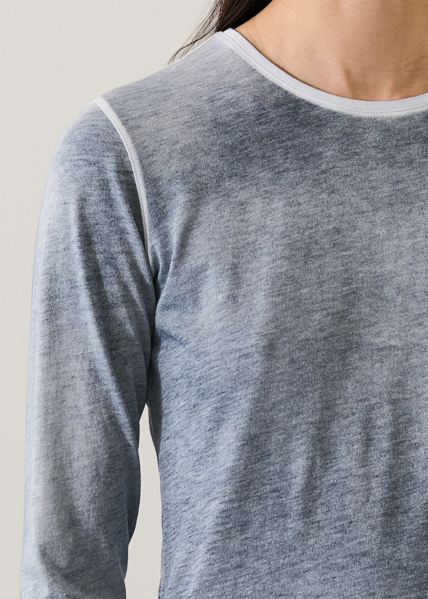Reverse Spray Lightweight Pima Cotton Slim T-Shirt