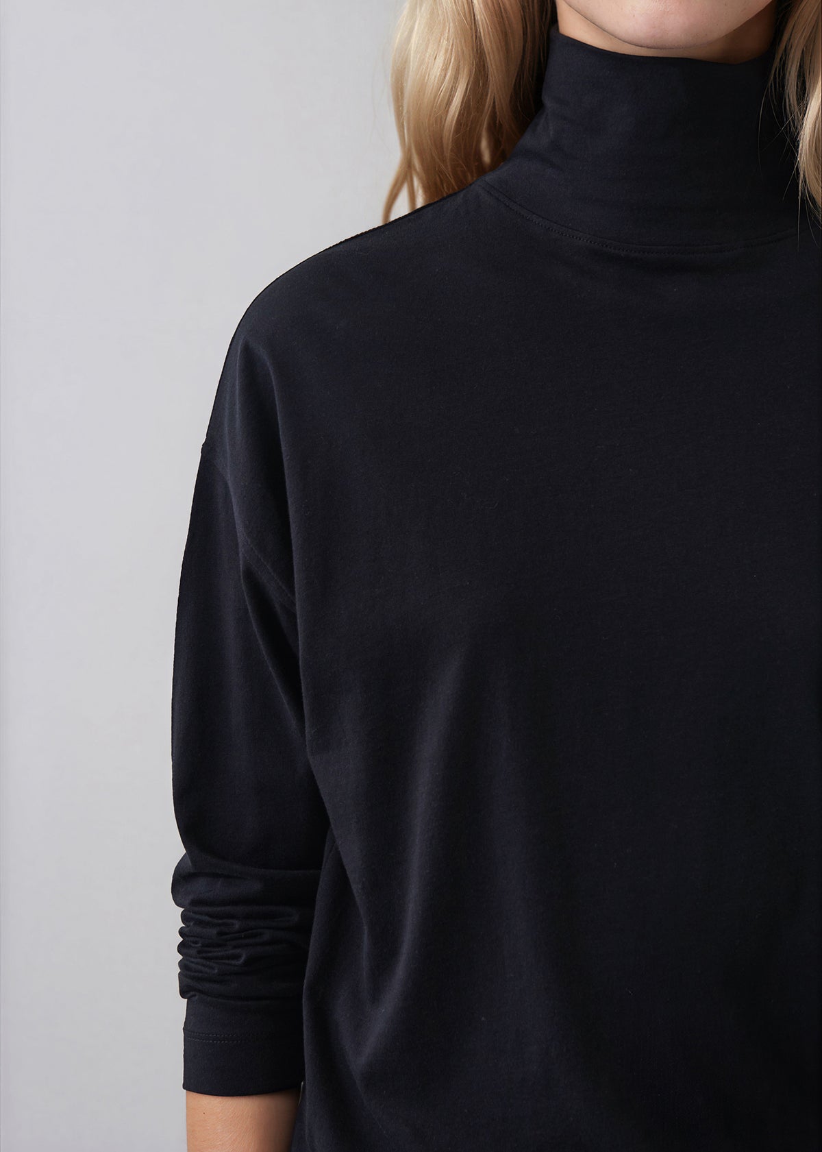 Organic Pima Cotton Oversized Turtleneck - PATRICK ASSARAF