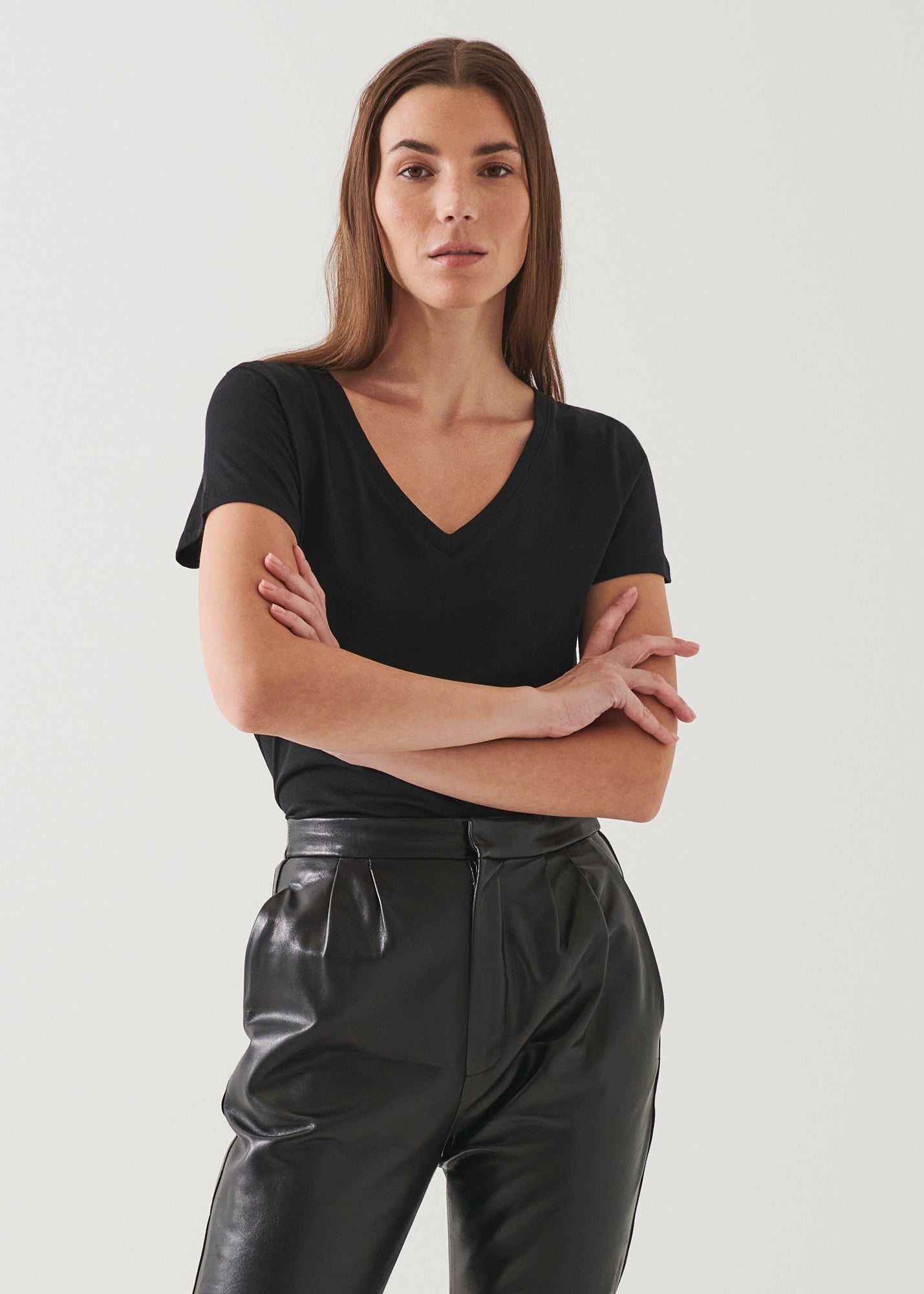 Lightweight Pima Cotton V-Neck - PATRICK ASSARAF