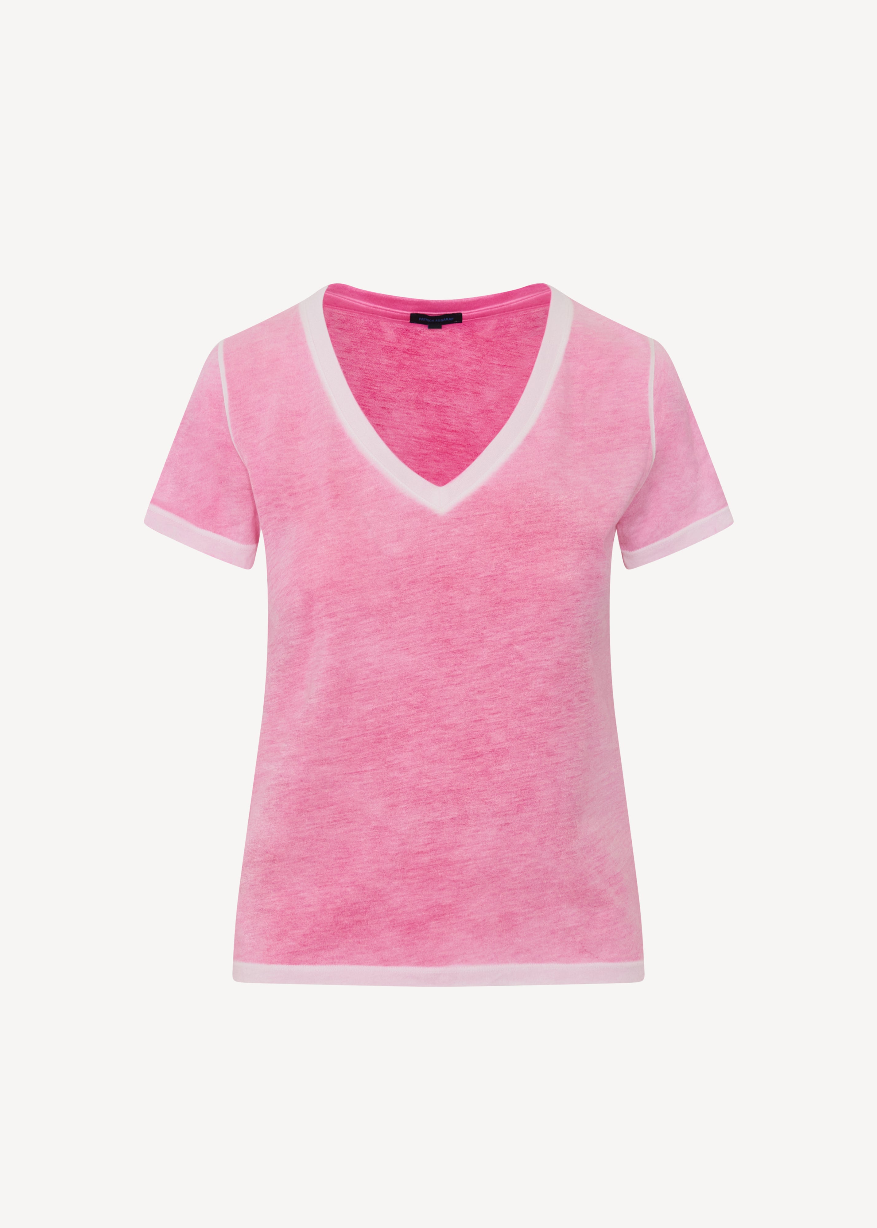 Reverse Spray Lightweight Pima Cotton V-Neck T-Shirt - PATRICK ASSARAF