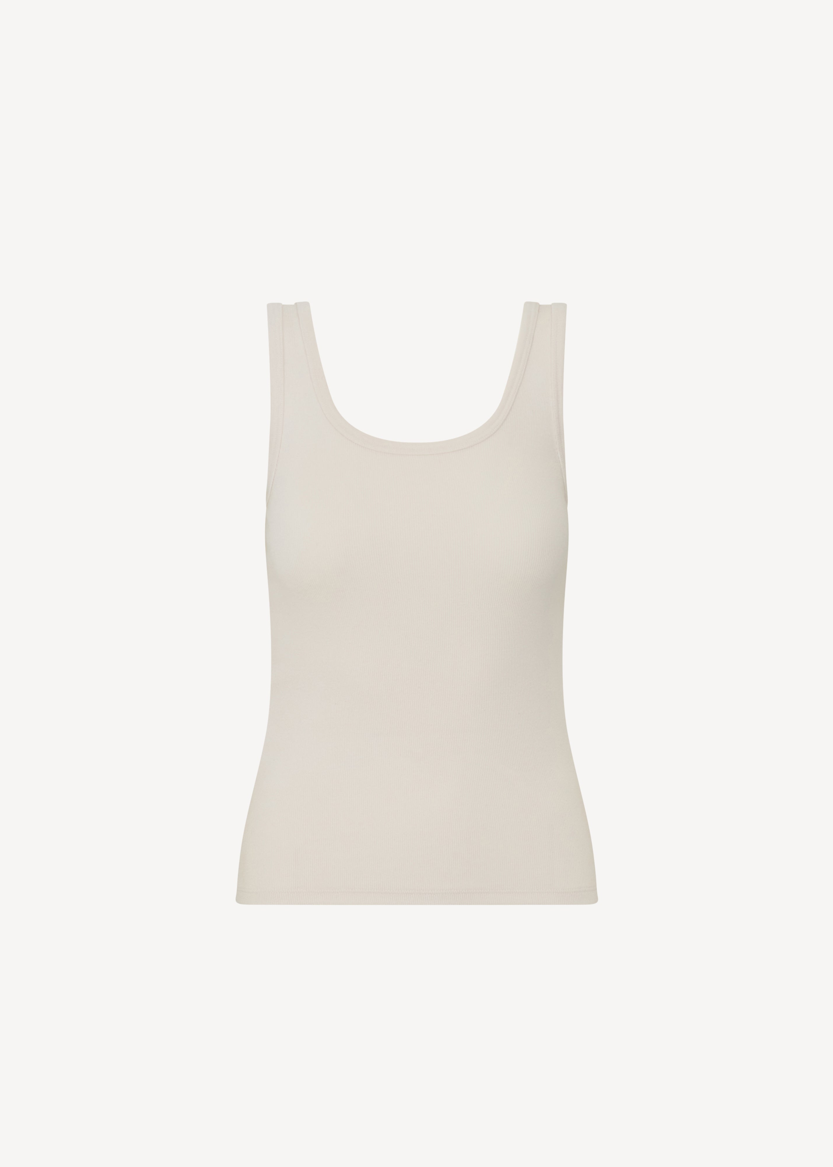 Pima Cotton Stretch Scoop Neck Rib Tank - PATRICK ASSARAF