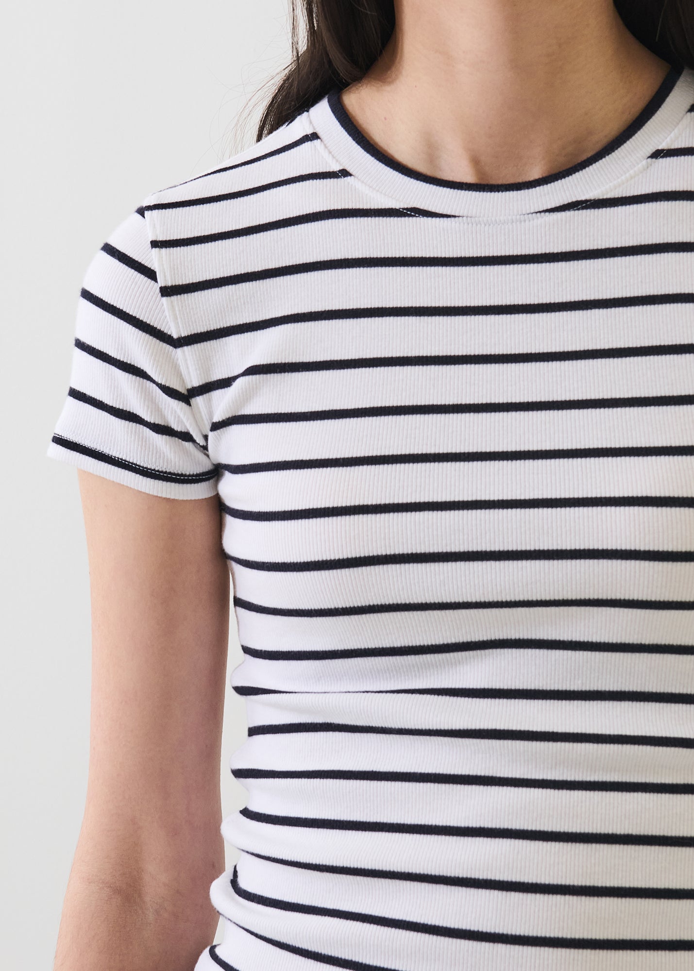 Pima Cotton Stretch Striped Ribbed
Baby T-Shirt - PATRICK ASSARAF
