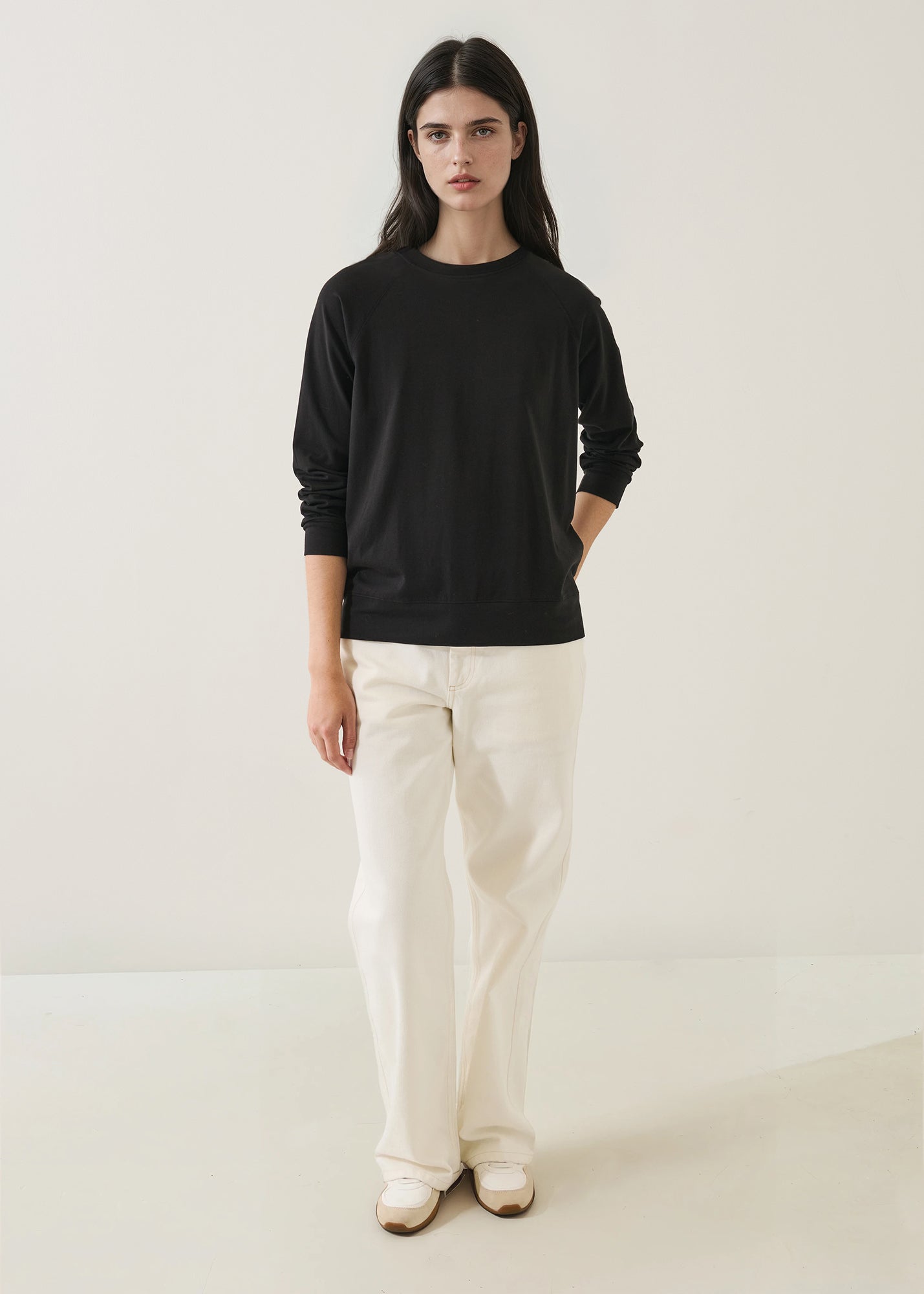 Pima Cotton Stretch Oversized Sweatshirt