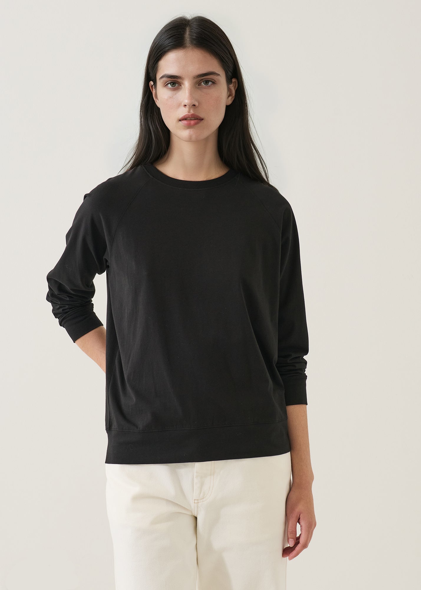Pima Cotton Stretch Oversized Sweatshirt