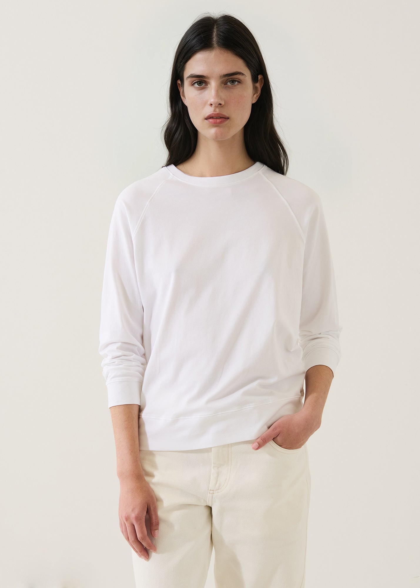 Pima Cotton Stretch Oversized Sweatshirt
