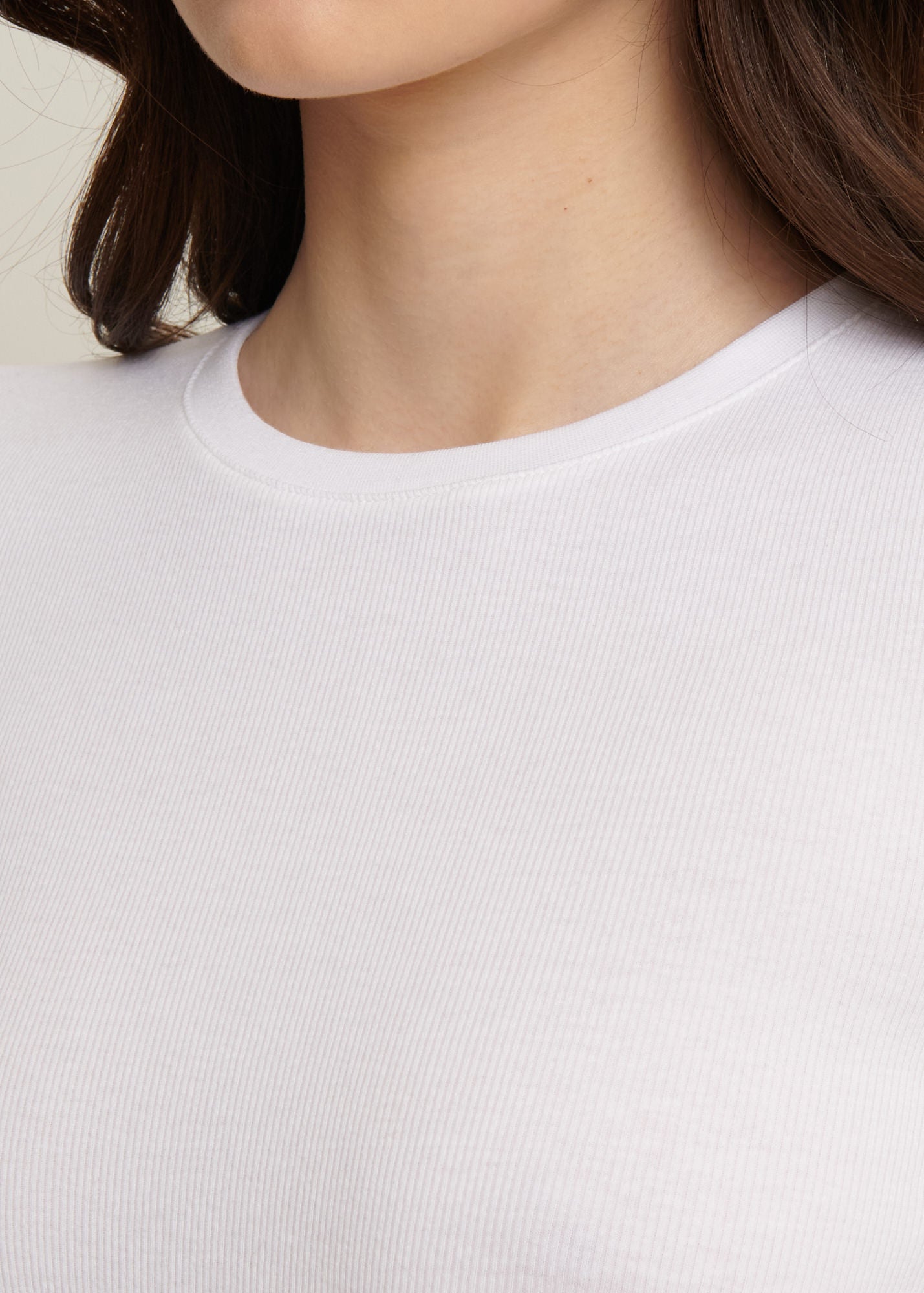 Pima Cotton Stretch Ribbed T-Shirt