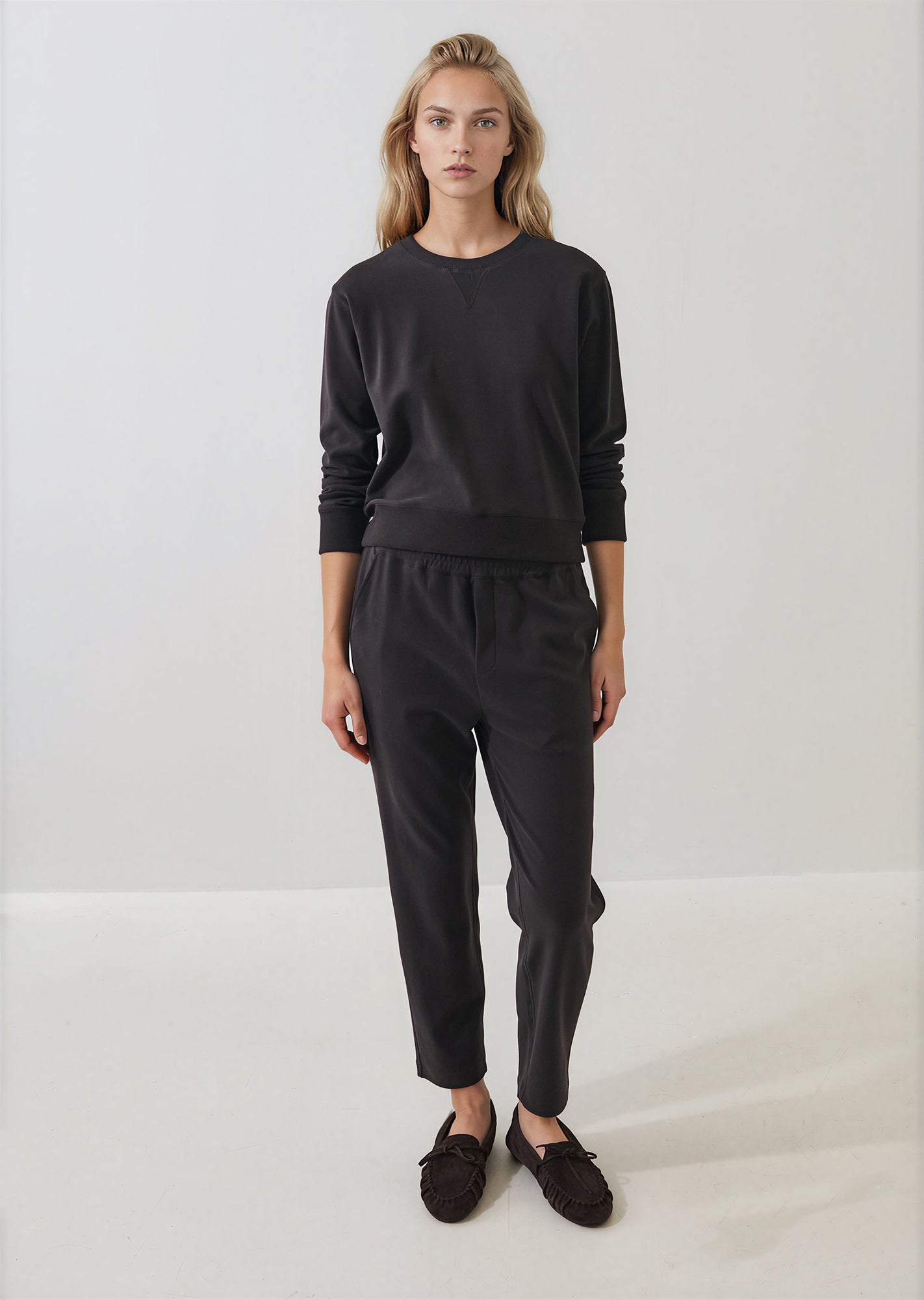 Brushed Pima Cotton Cropped Sweatshirt - PATRICK ASSARAF