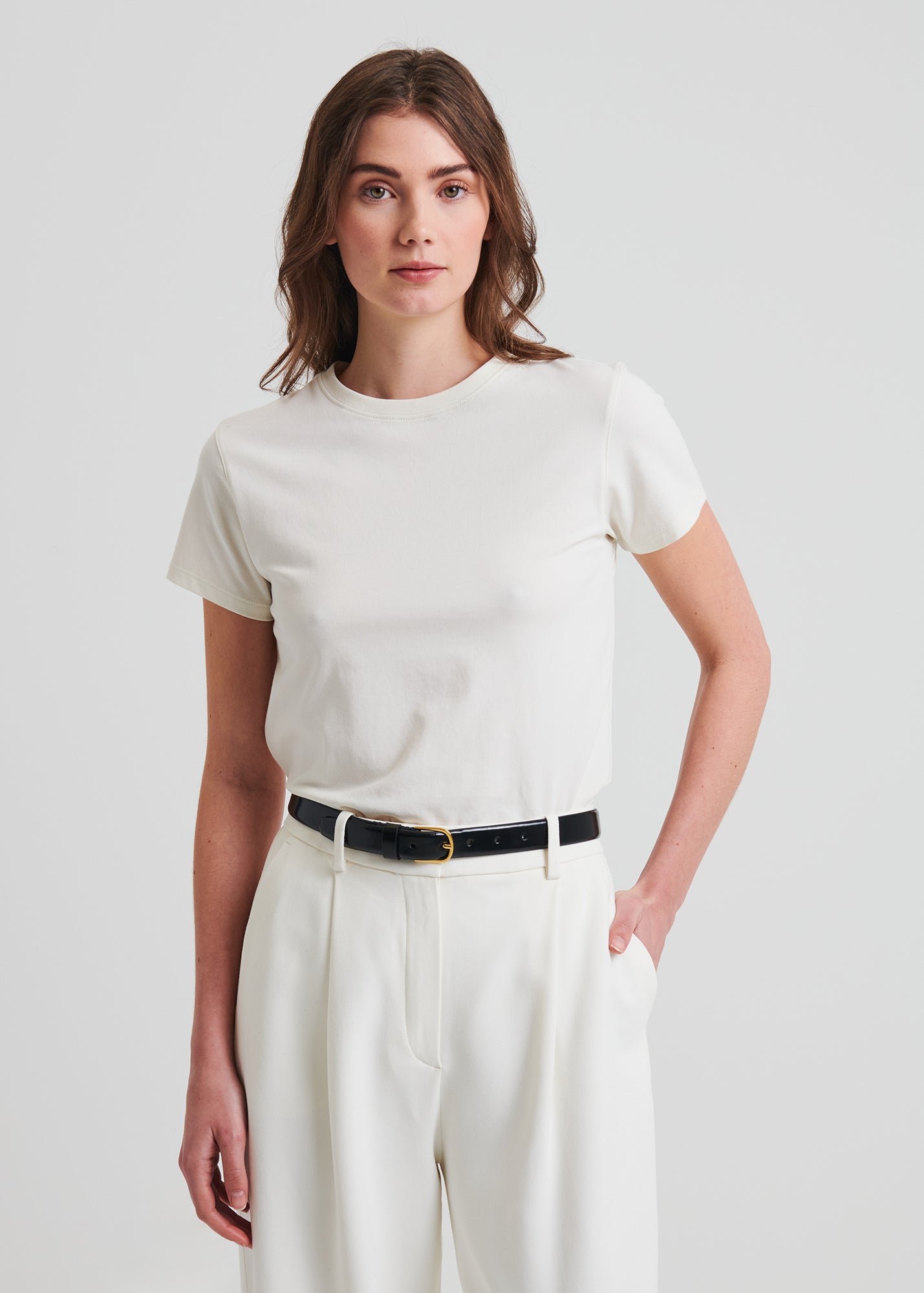 Pima Cotton Stretch Slim T-Shirt - PATRICK ASSARAF