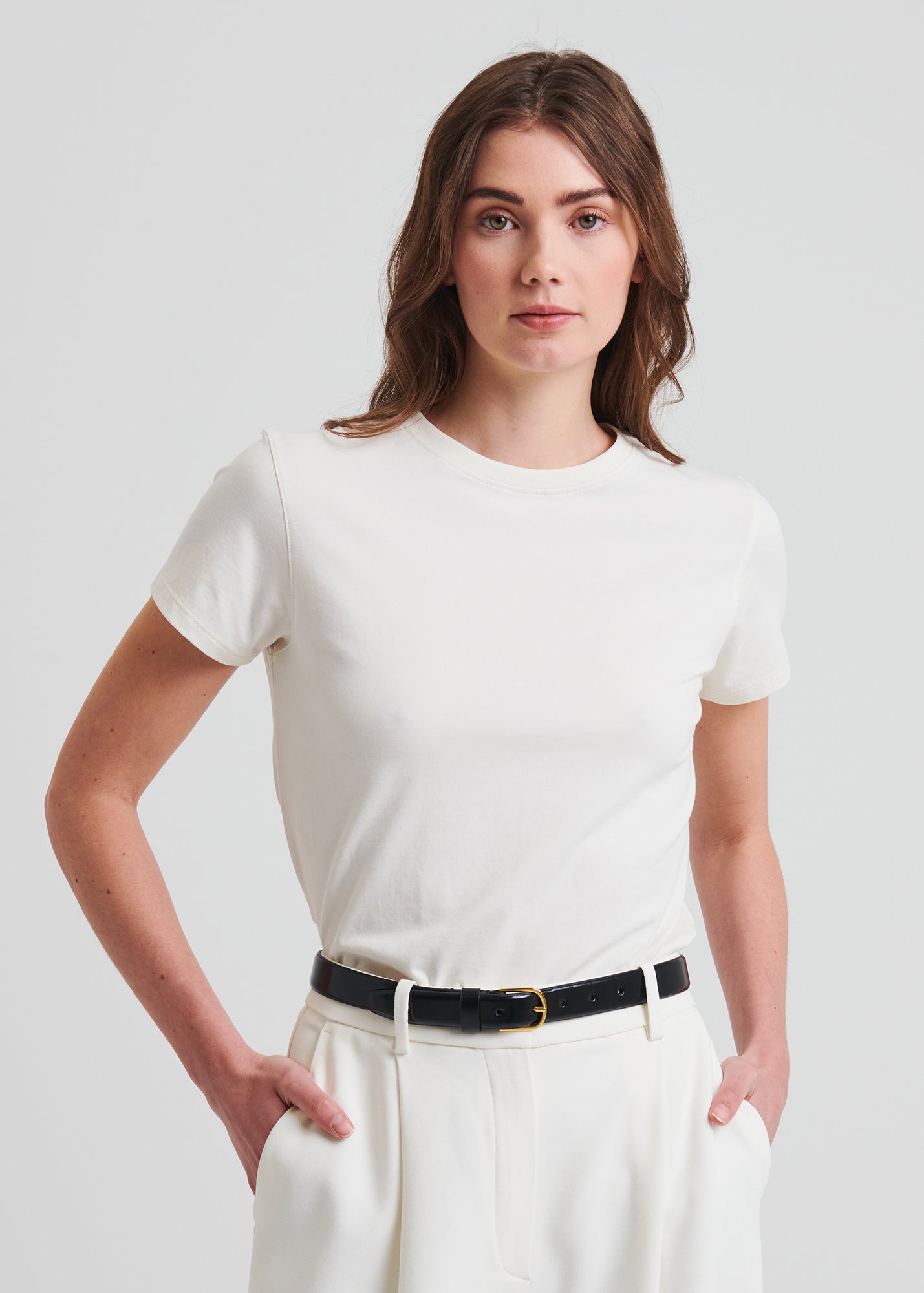 Pima Cotton Stretch Slim T-Shirt - PATRICK ASSARAF