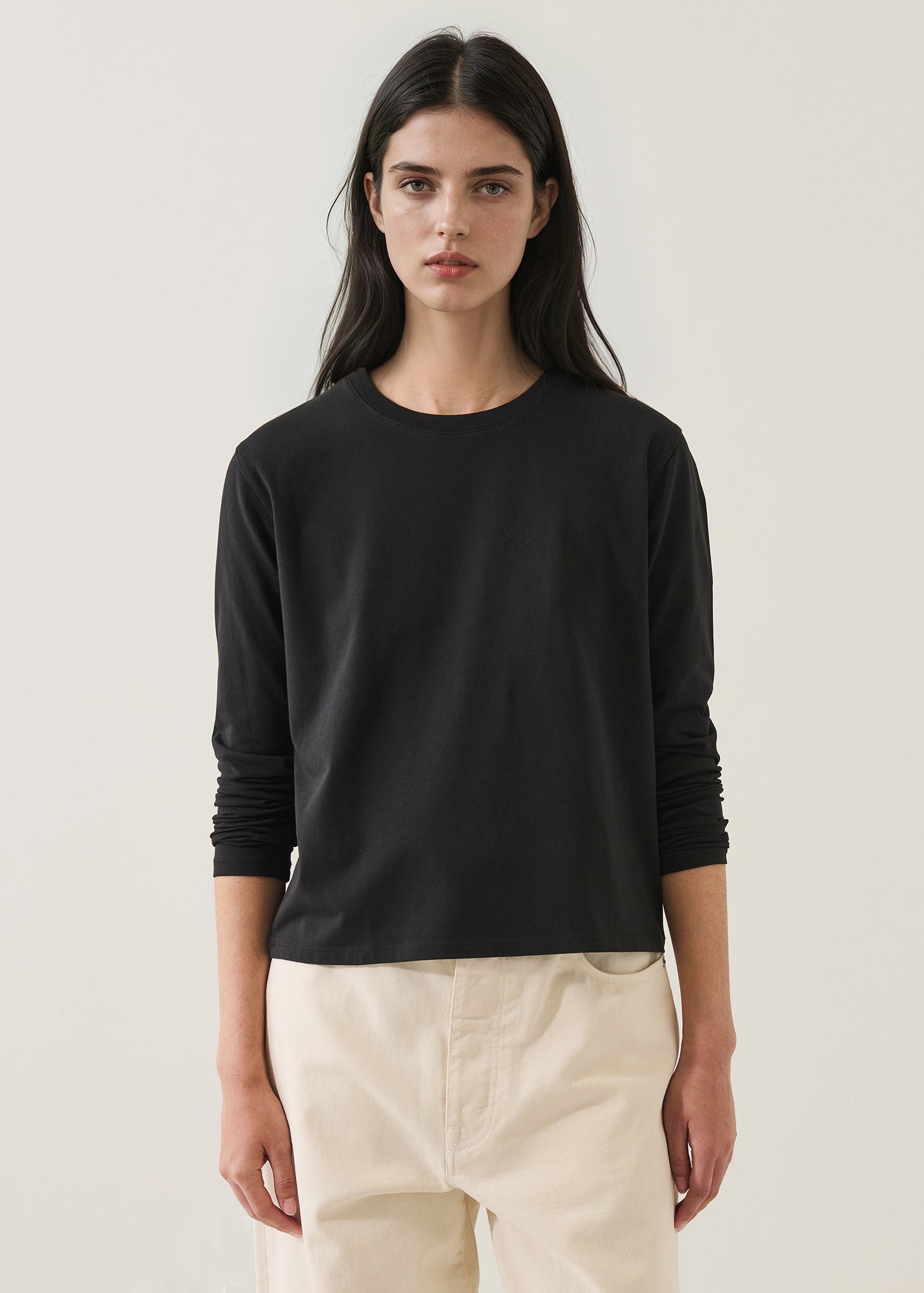 Pima Cotton Stretch Boyfriend Long Sleeve