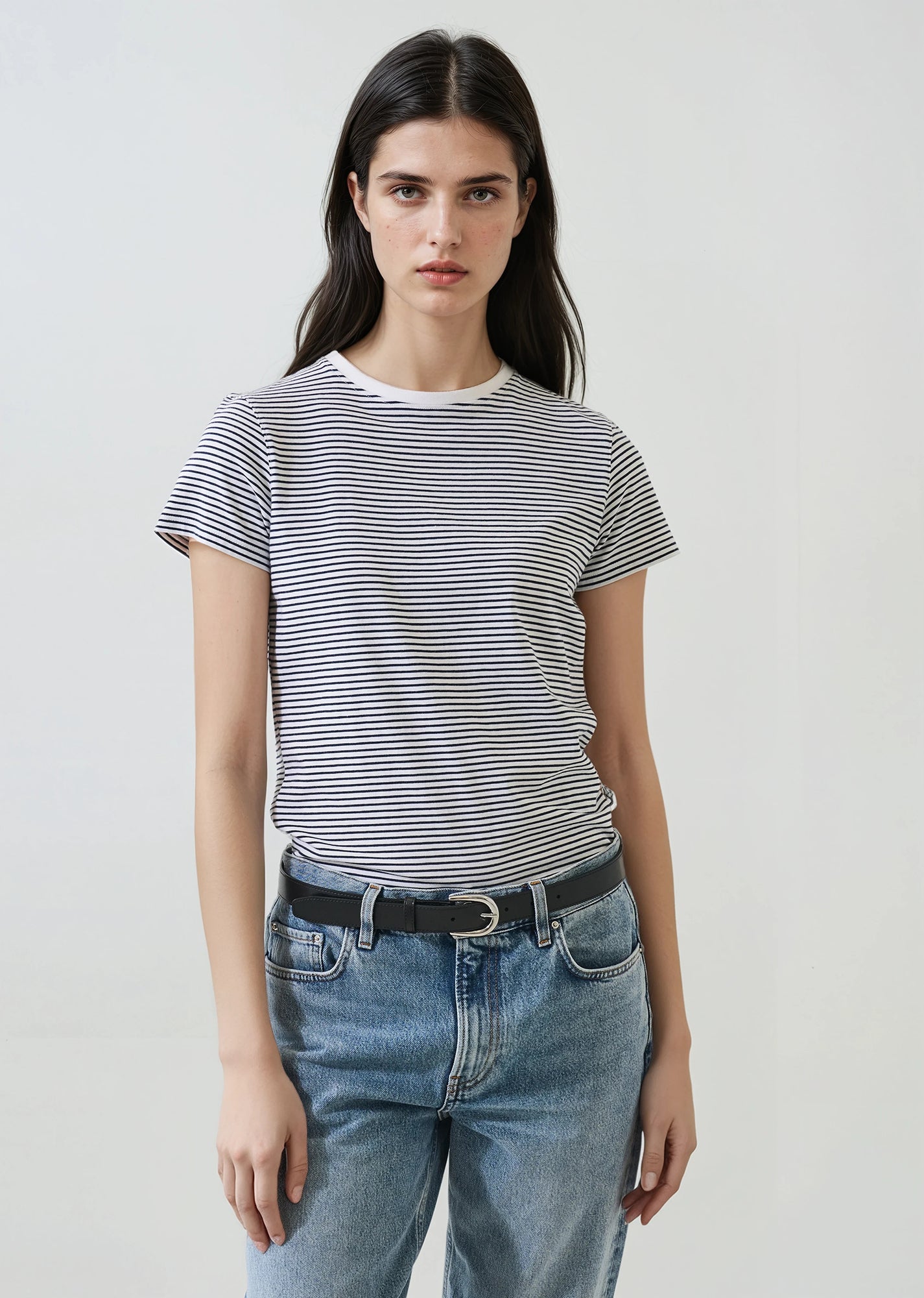 Pima Cotton Stretch Slim Mini
Striped T-Shirt - PATRICK ASSARAF