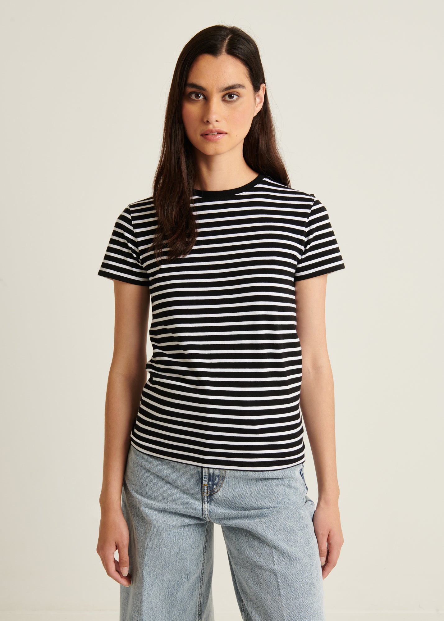 Pima Cotton Stretch Slim Striped T-Shirt - PATRICK ASSARAF