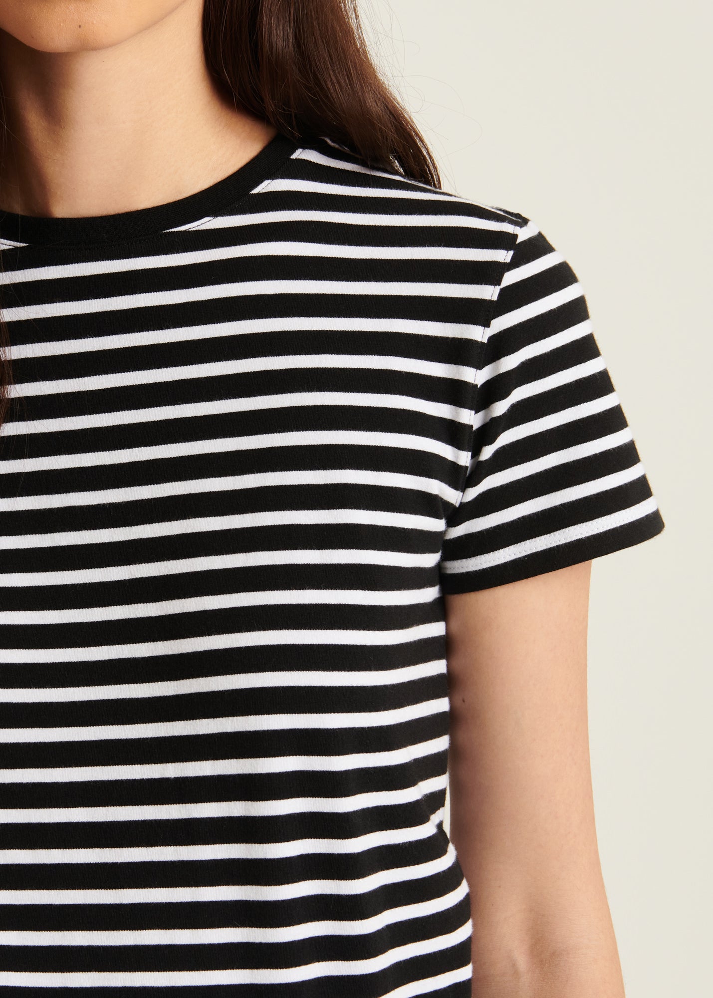 Pima Cotton Stretch Slim Striped T-Shirt - PATRICK ASSARAF