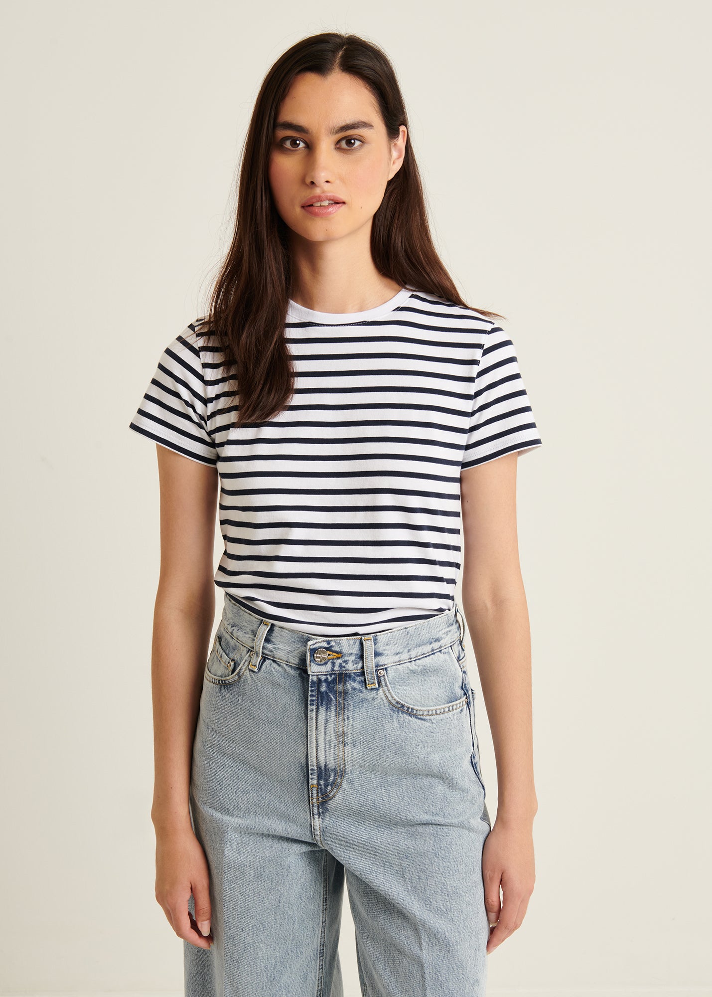Pima Cotton Stretch Slim Striped T-Shirt - PATRICK ASSARAF