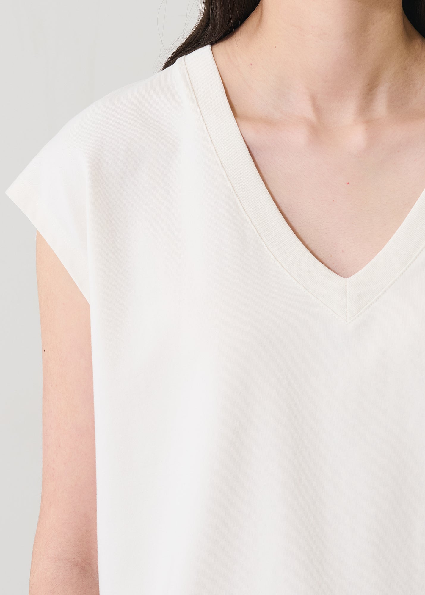 Pima Cotton Stretch Dolman V-Neck T-Shirt - PATRICK ASSARAF