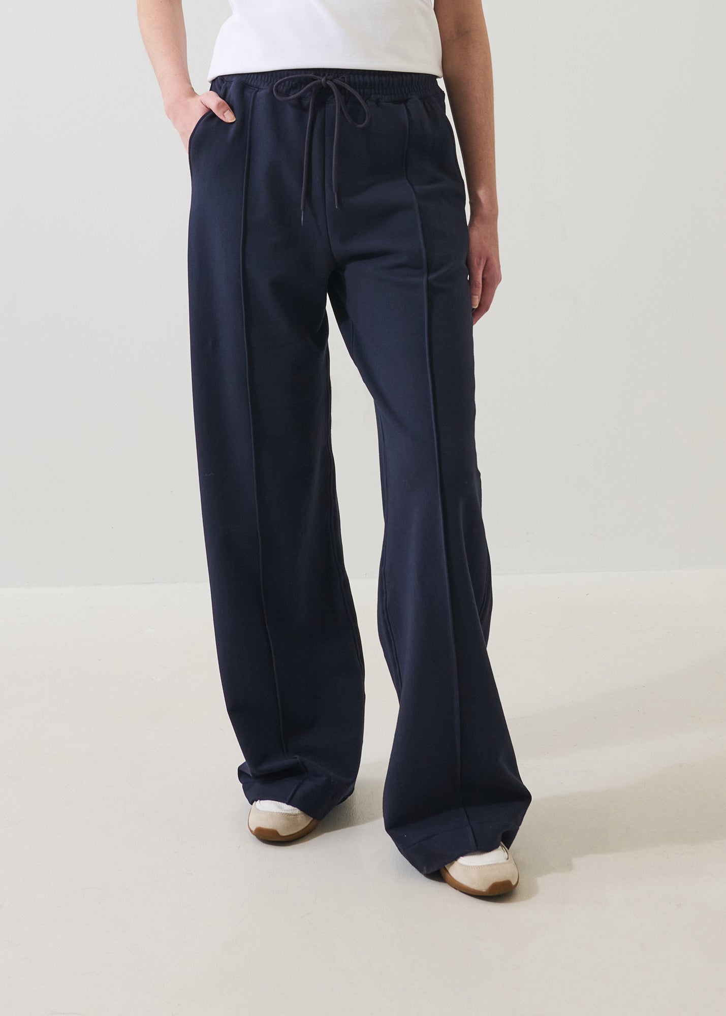Brushed French Terry Wide Leg Pant - PATRICK ASSARAF