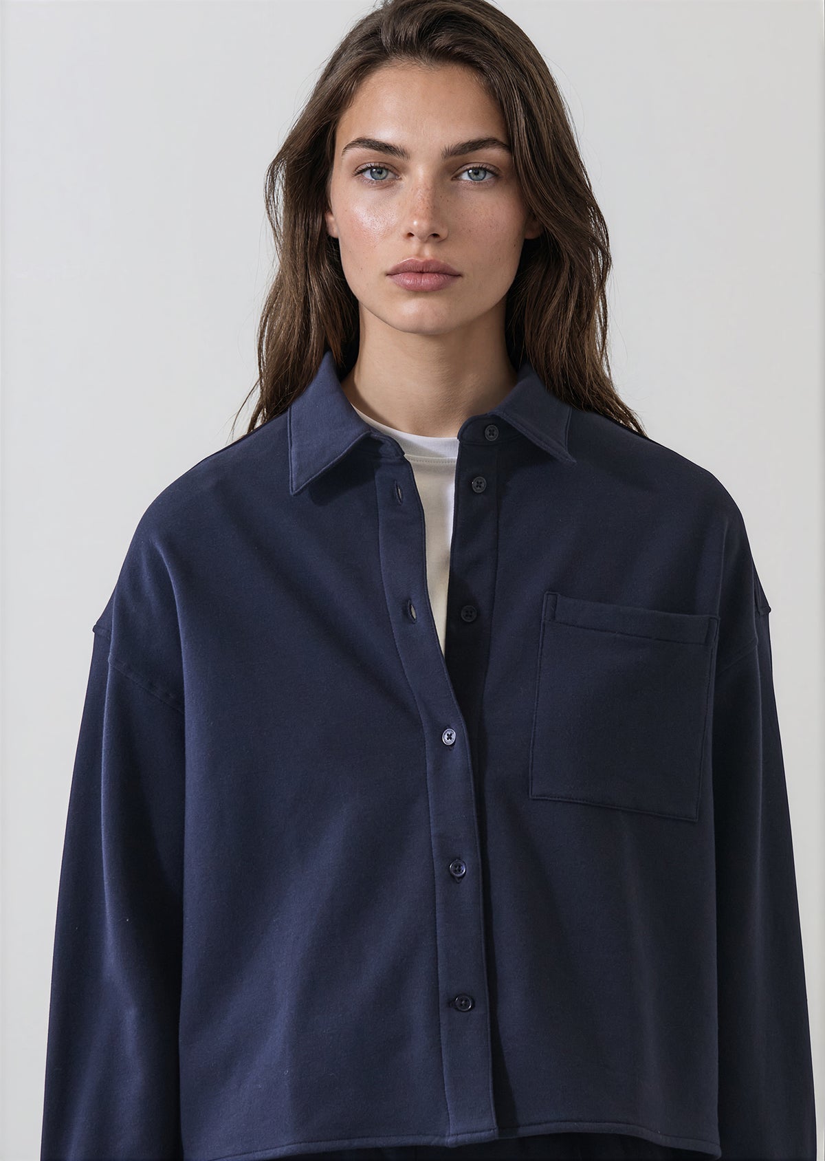 Brushed French Terry Boxy Shirt - PATRICK ASSARAF