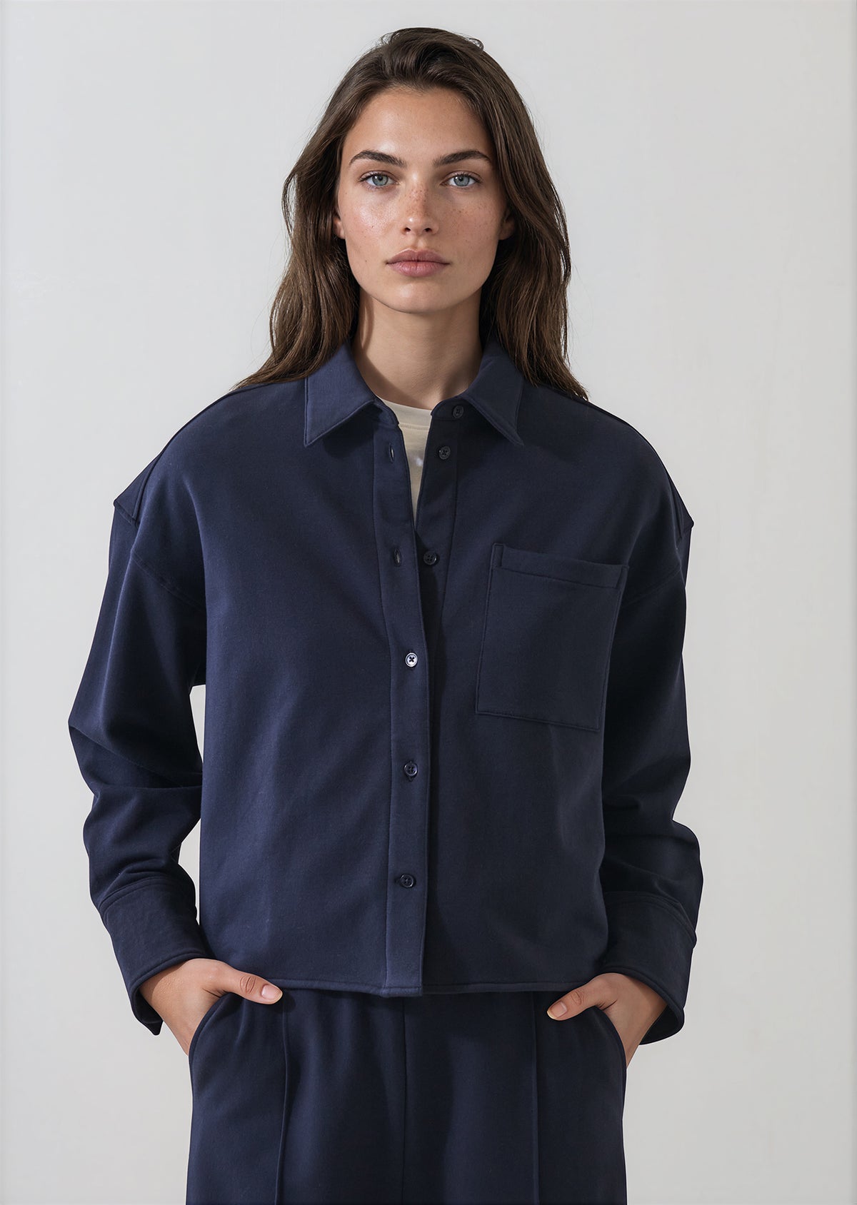 Brushed French Terry Boxy Shirt - PATRICK ASSARAF