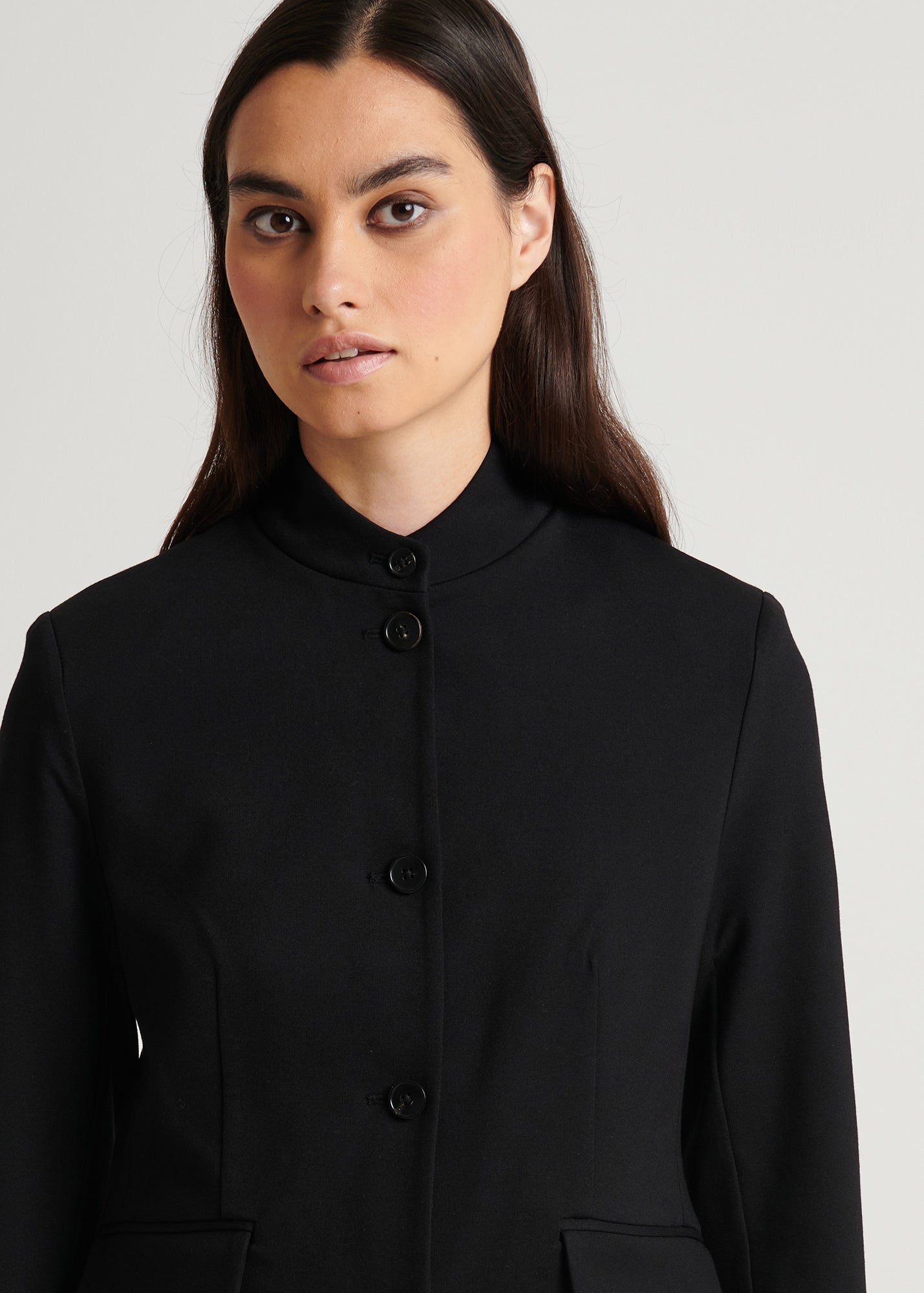 Ponte Collarless Single Breasted Blazer - PATRICK ASSARAF