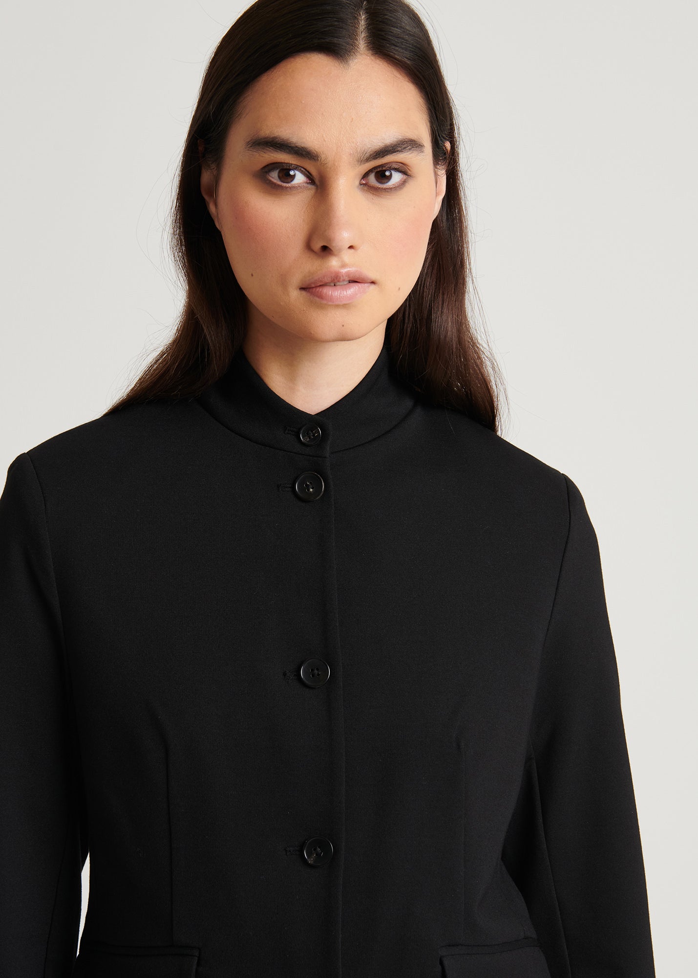 Ponte Collarless Single Breasted Blazer - PATRICK ASSARAF