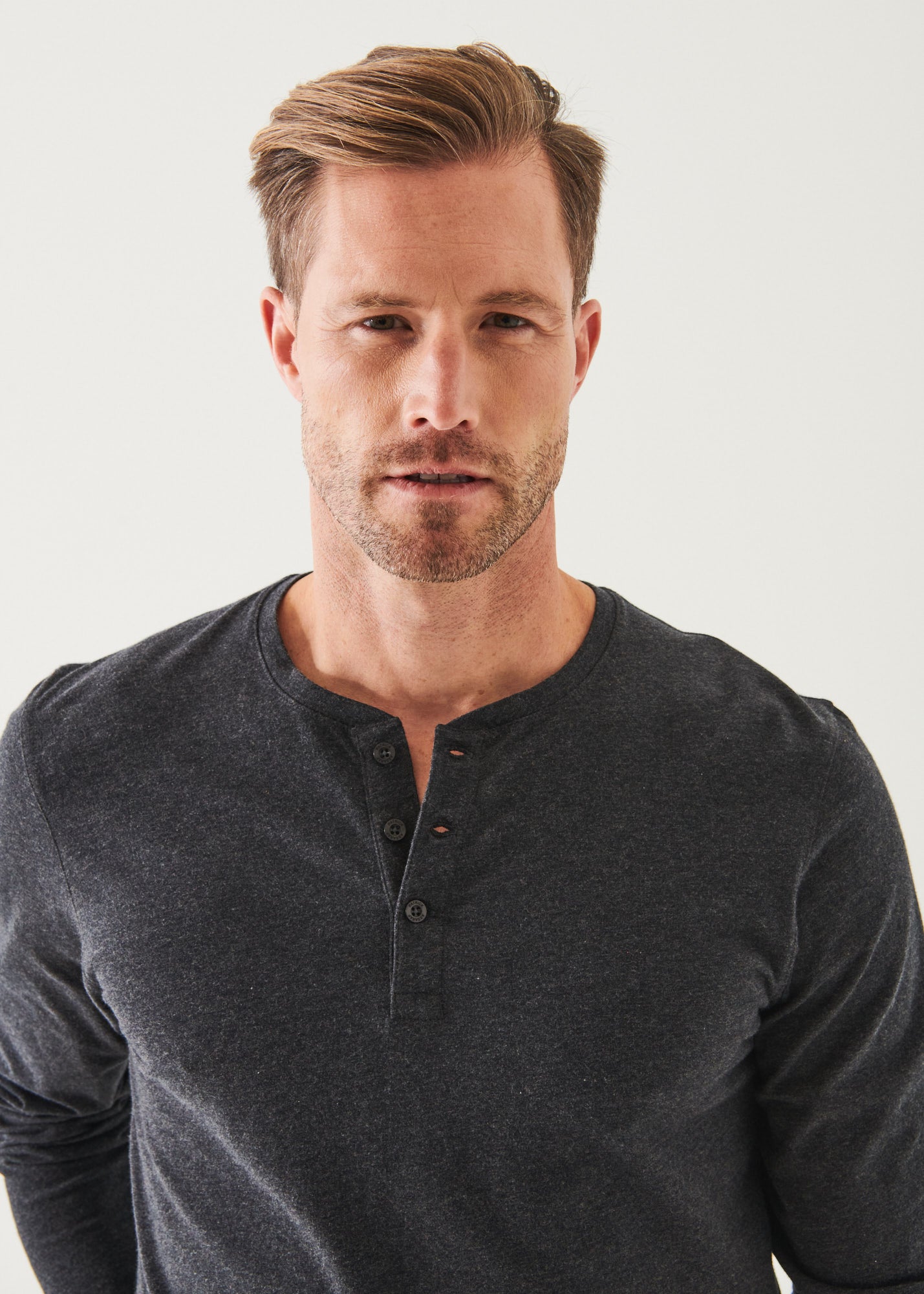 Pima Cotton Stretch Henley - PATRICK ASSARAF