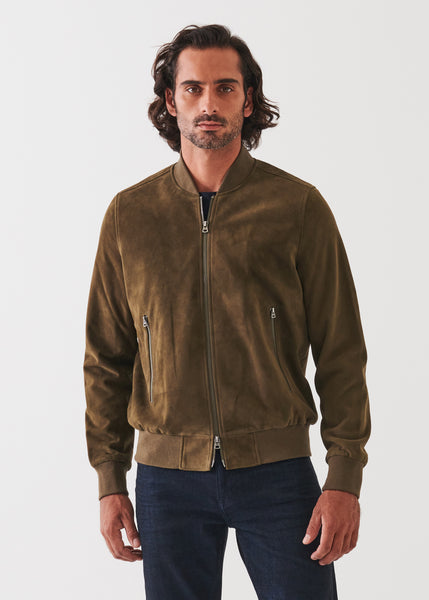 SUEDE ZIP BOMBER | PATRICK ASSARAF