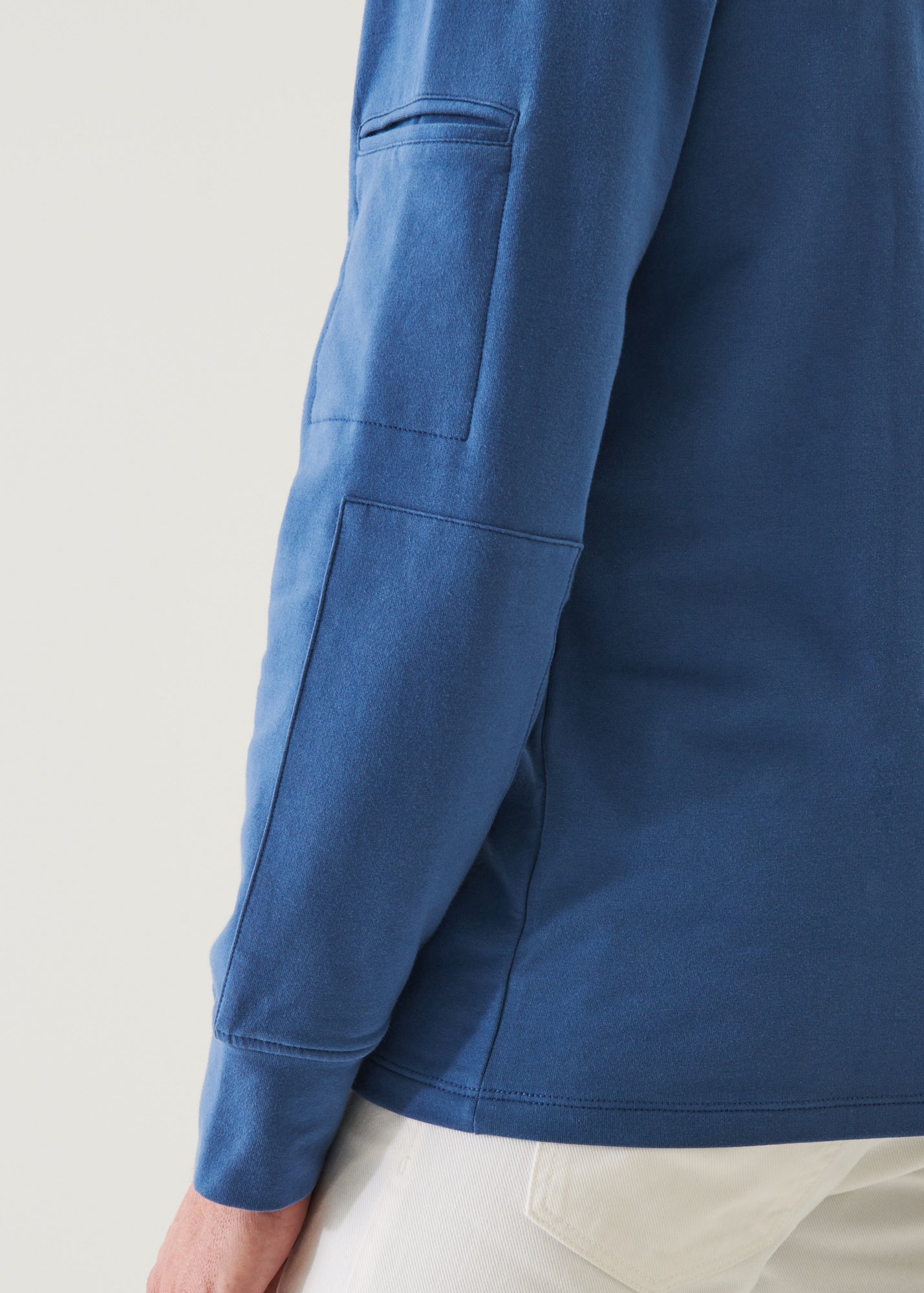 PIMA COTTON FRENCH TERRY QUARTER ZIP | PATRICK ASSARAF.