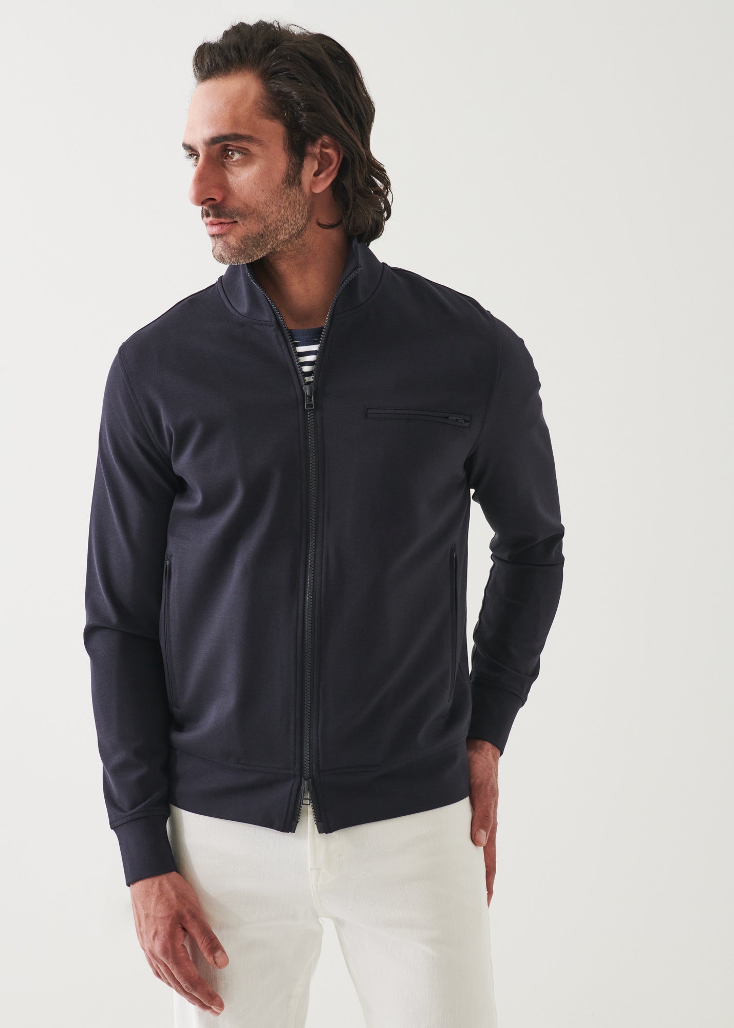 ACTIVE FULL ZIP TRACK JACKET | PATRICK ASSARAF.