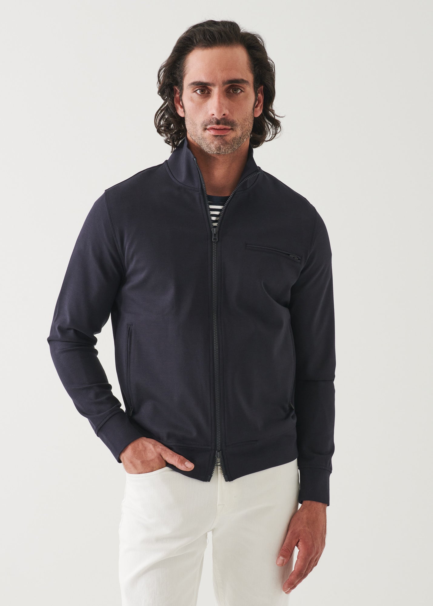 ACTIVE FULL ZIP TRACK JACKET | PATRICK ASSARAF.