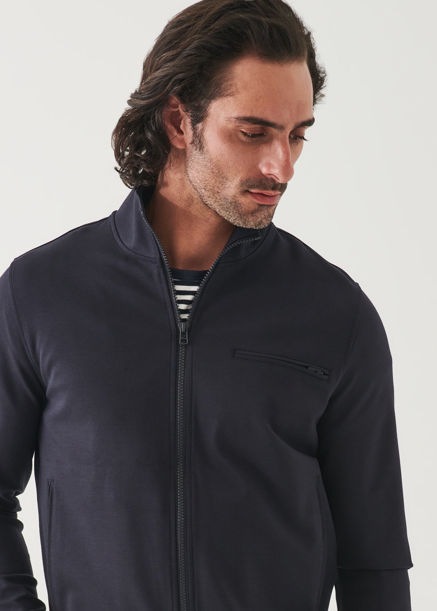 ACTIVE FULL ZIP TRACK JACKET | PATRICK ASSARAF.