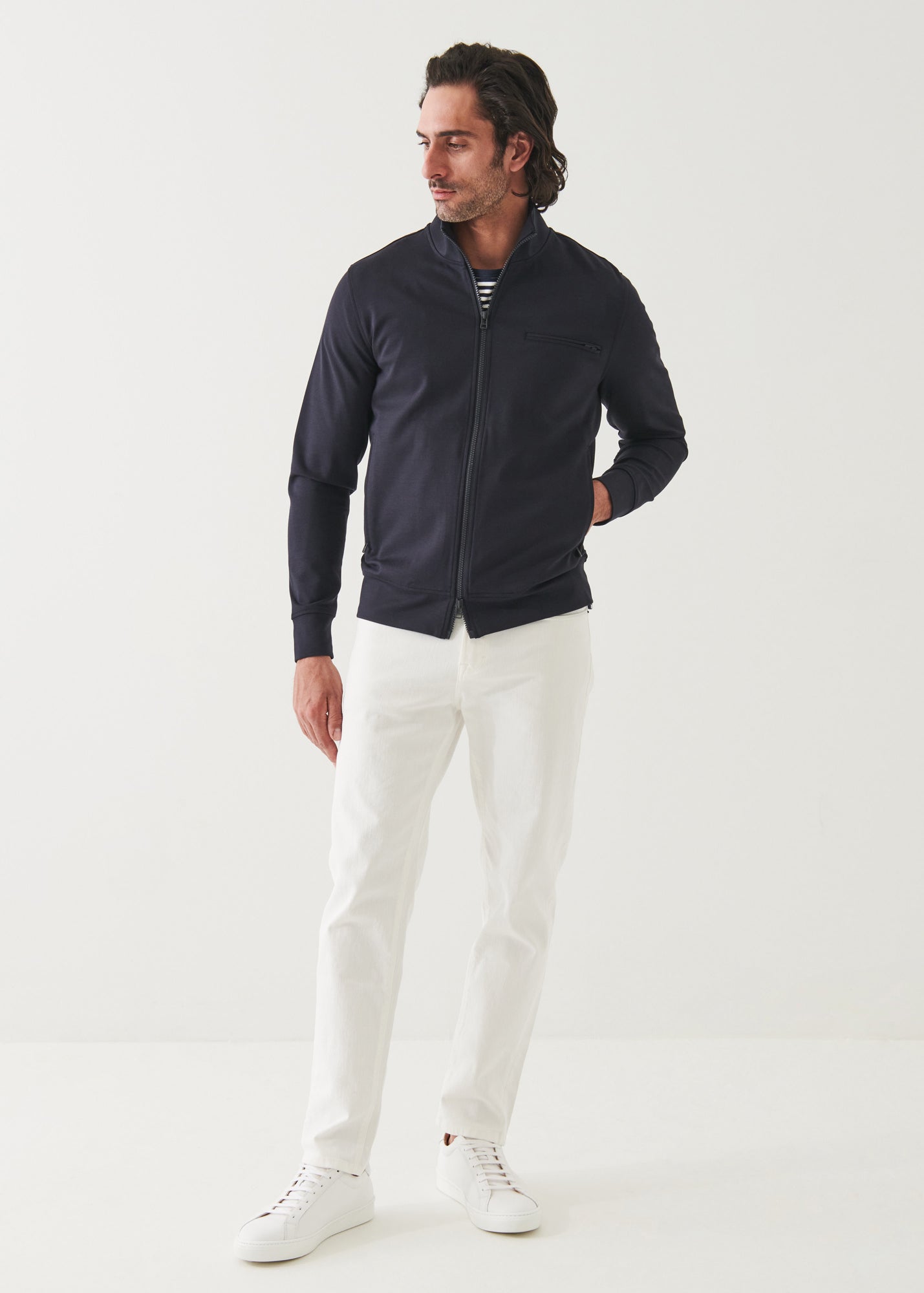 ACTIVE FULL ZIP TRACK JACKET | PATRICK ASSARAF.