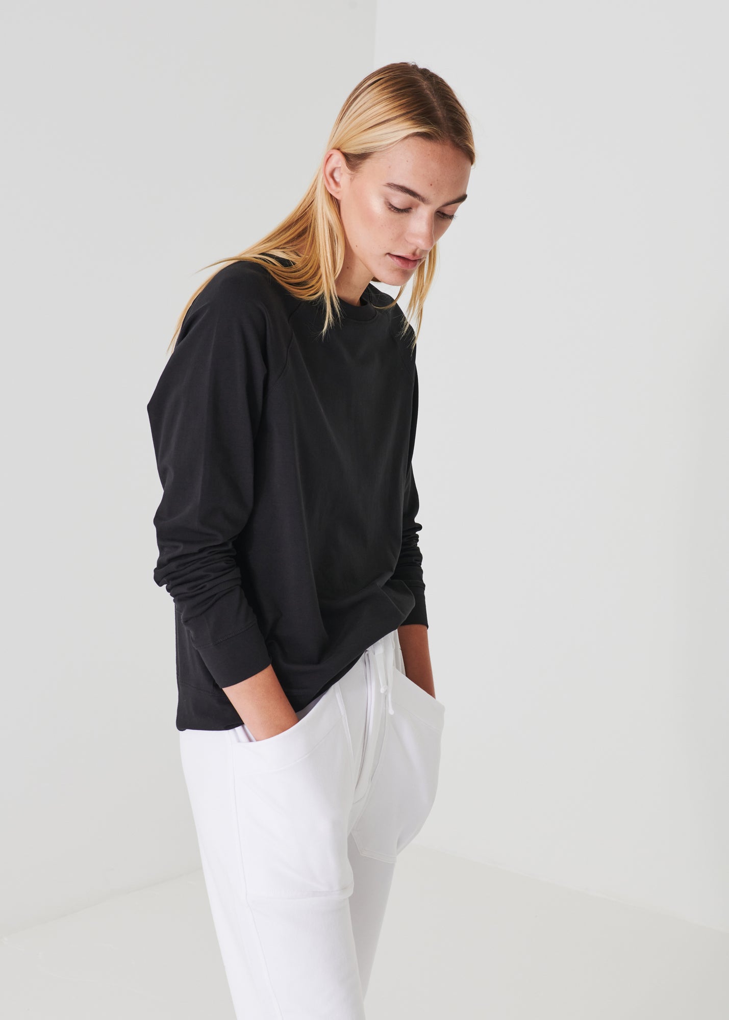 PIMA COTTON STRETCH OVERSIZED SWEATSHIRT | PATRICK ASSARAF.