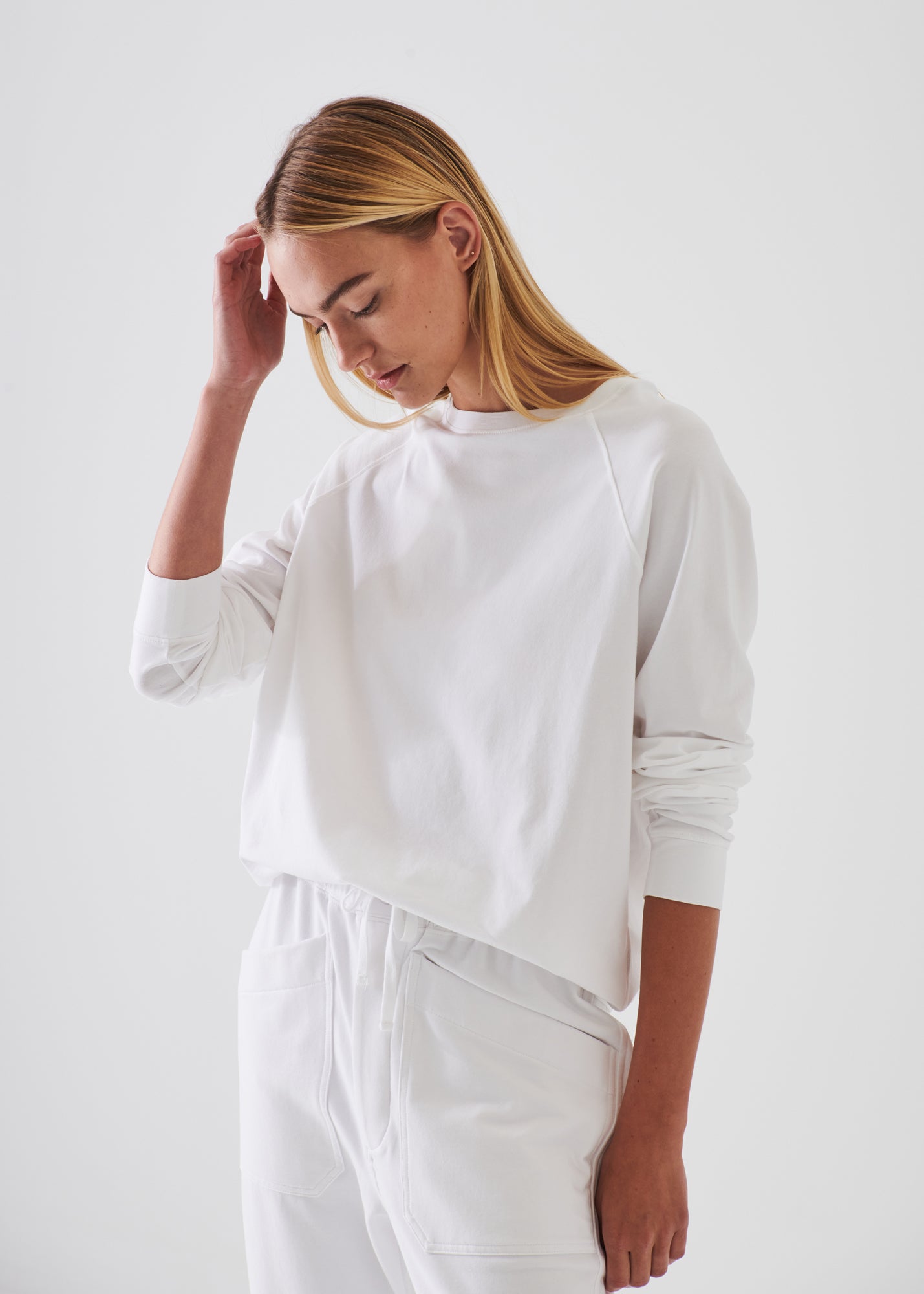 PIMA COTTON STRETCH OVERSIZED SWEATSHIRT | PATRICK ASSARAF.