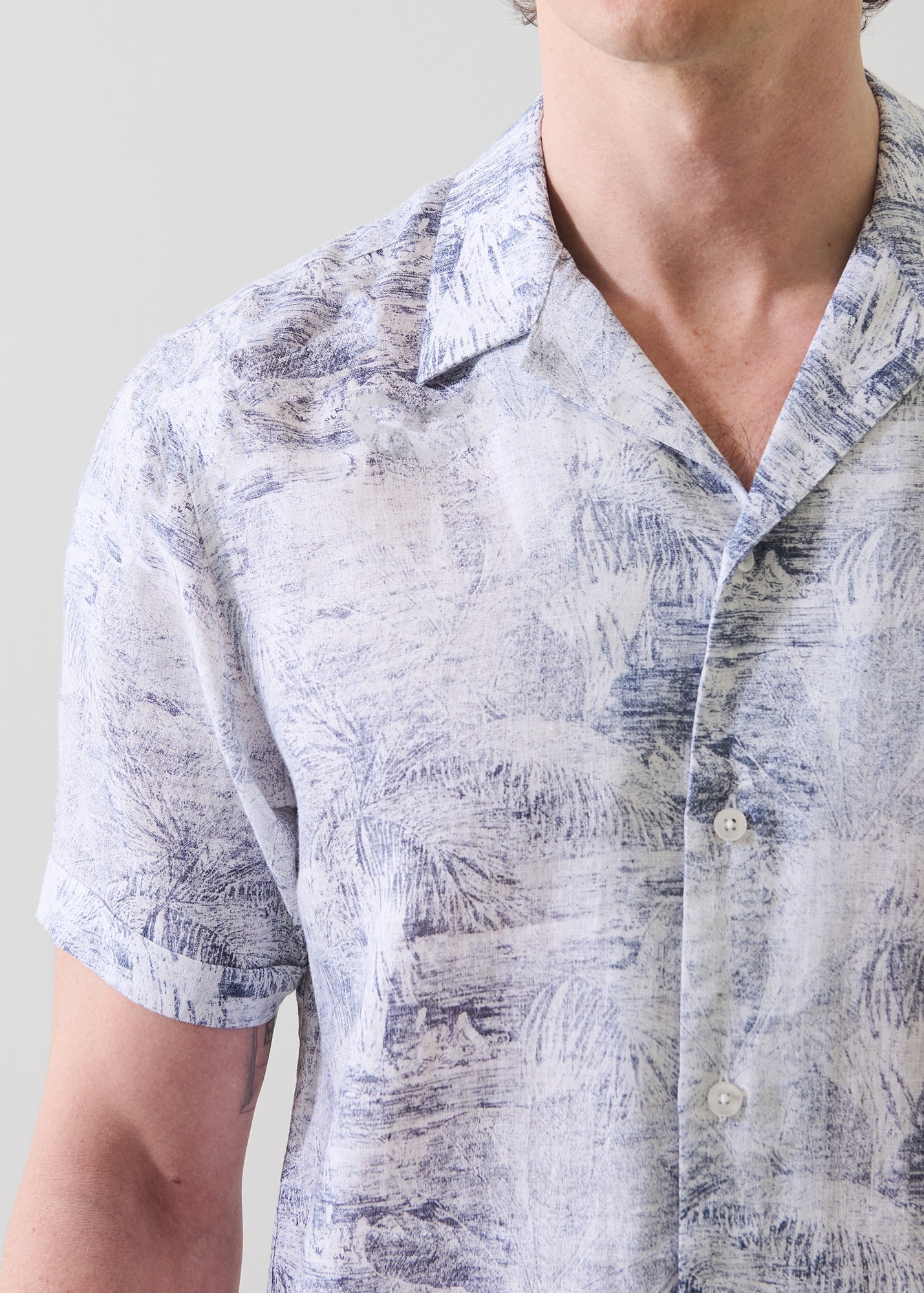 Tropical Print Linen Shirt - PATRICK ASSARAF