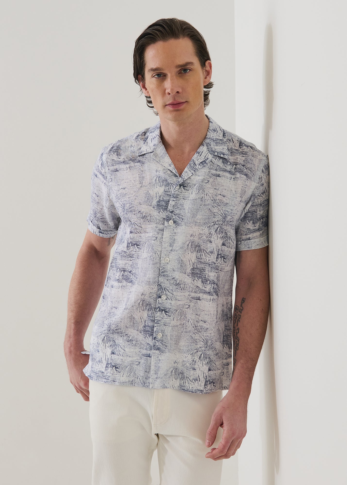Tropical Print Linen Shirt - PATRICK ASSARAF