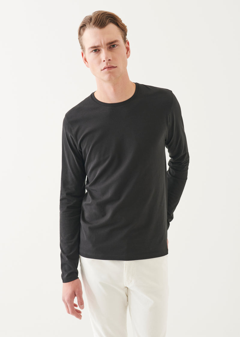 Pima Cotton Stretch Long Sleeve T-Shirt