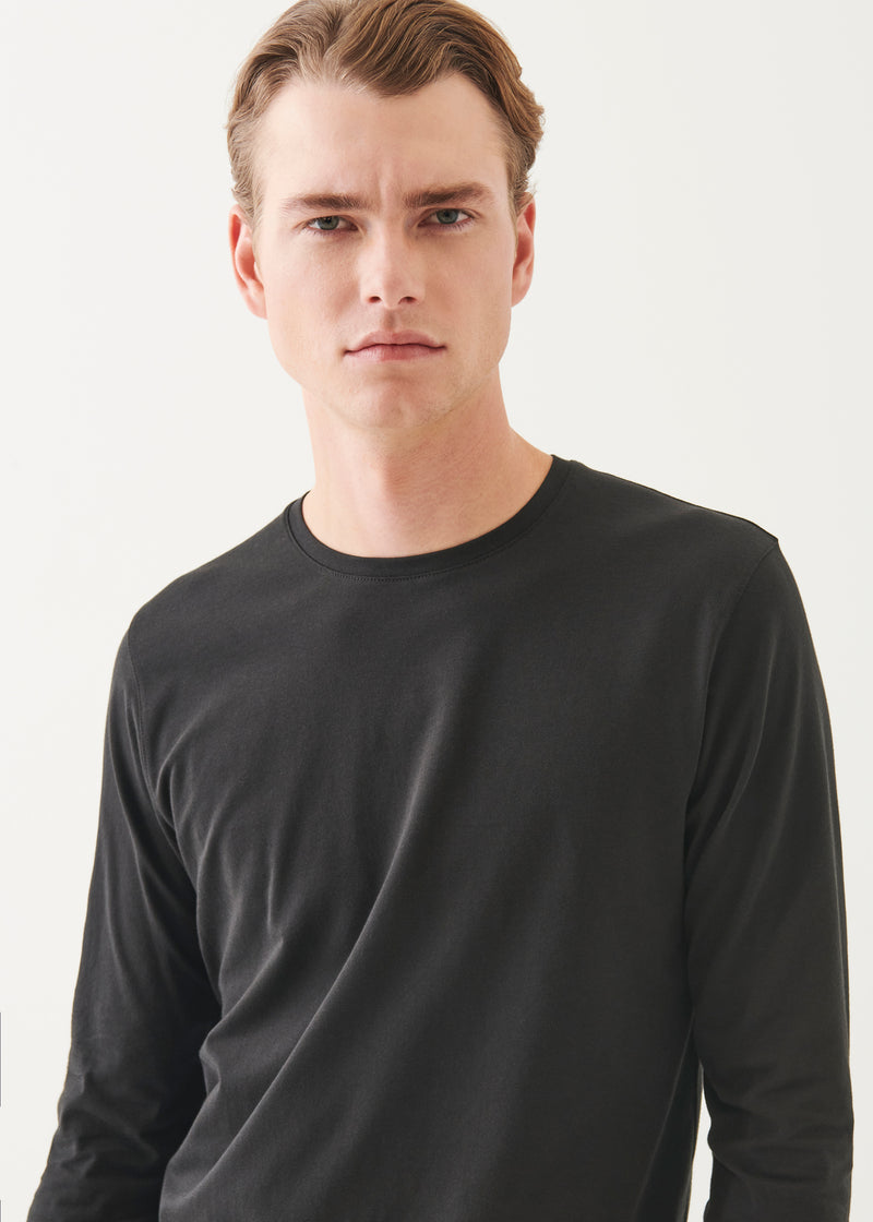 Pima Cotton Stretch Long Sleeve T-Shirt