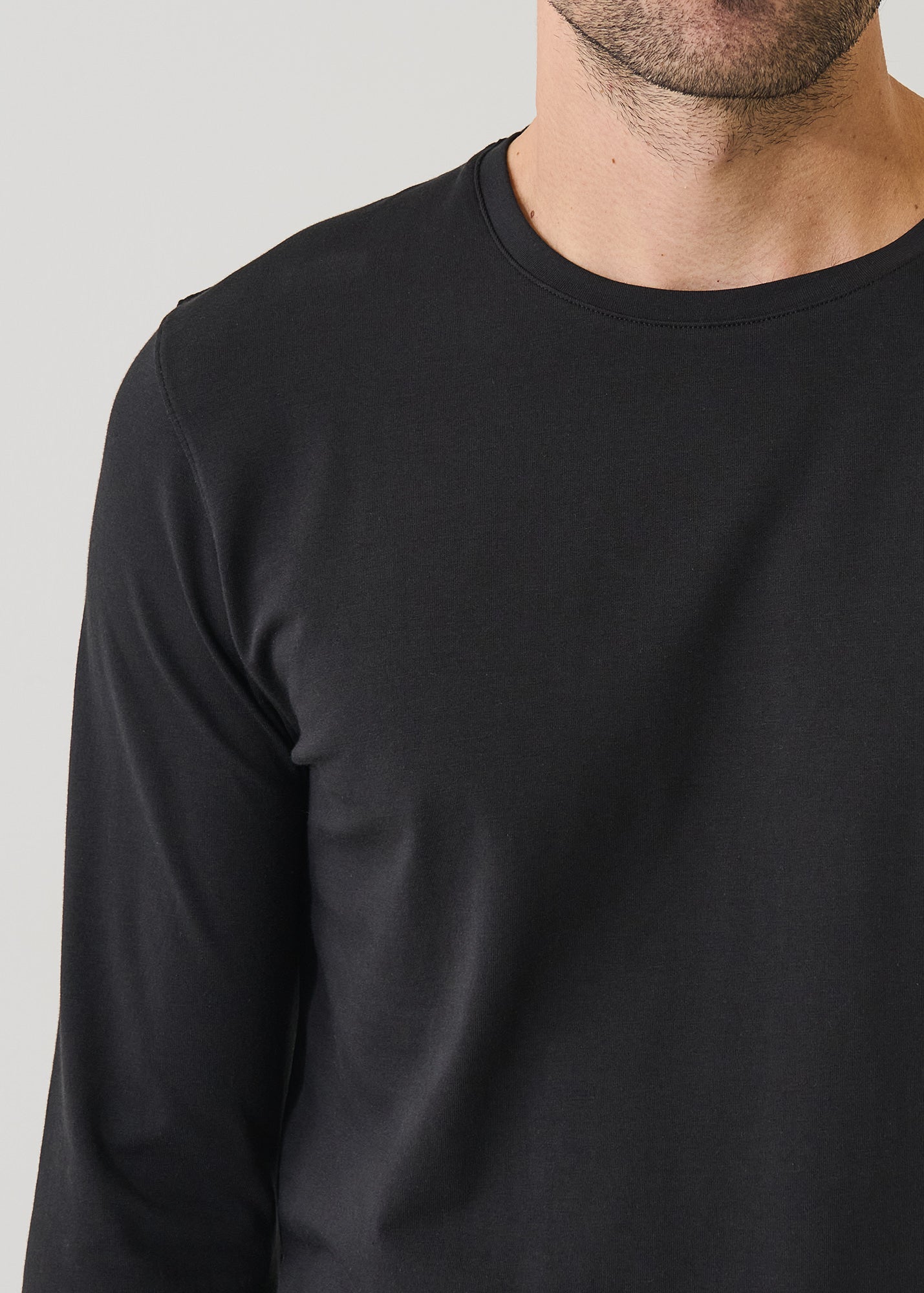 Pima Cotton Stretch Long Sleeve T-Shirt