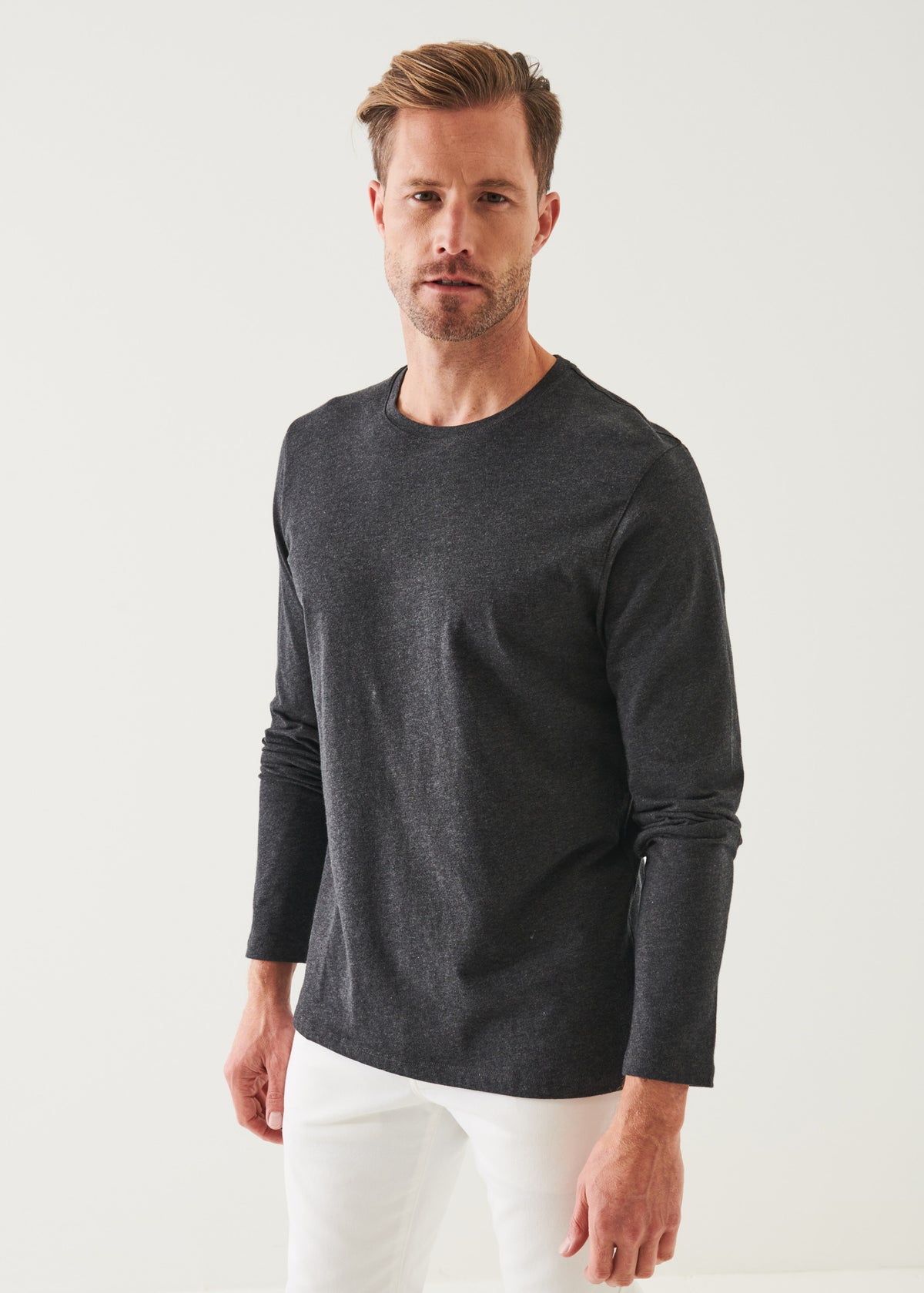 Pima Cotton Stretch Long Sleeve T-Shirt - PATRICK ASSARAF