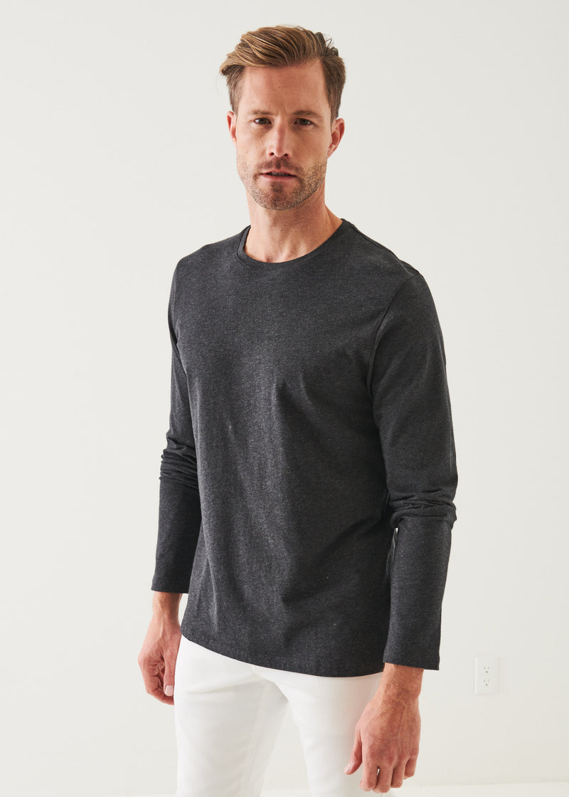 Pima Cotton Stretch Long Sleeve T-Shirt